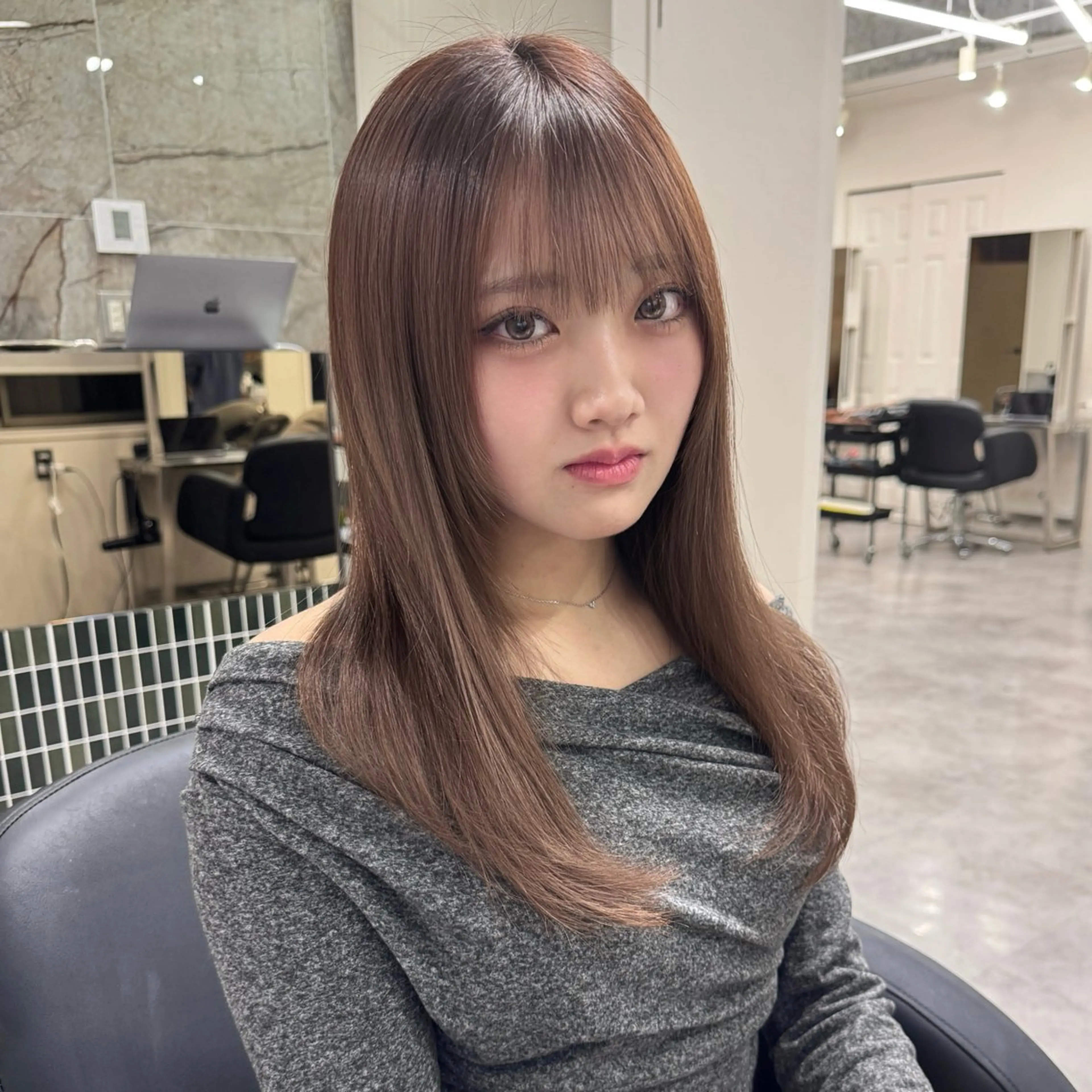 ロング カラー カット ヘアカラー トリートメント D.I.E.V.A 錦糸町 艶髪/美髪質改善&トリートメント 【ディーバ】所属・🎀レイヤー×透明感 ×髪質改善🎀米田のヘアスタイル