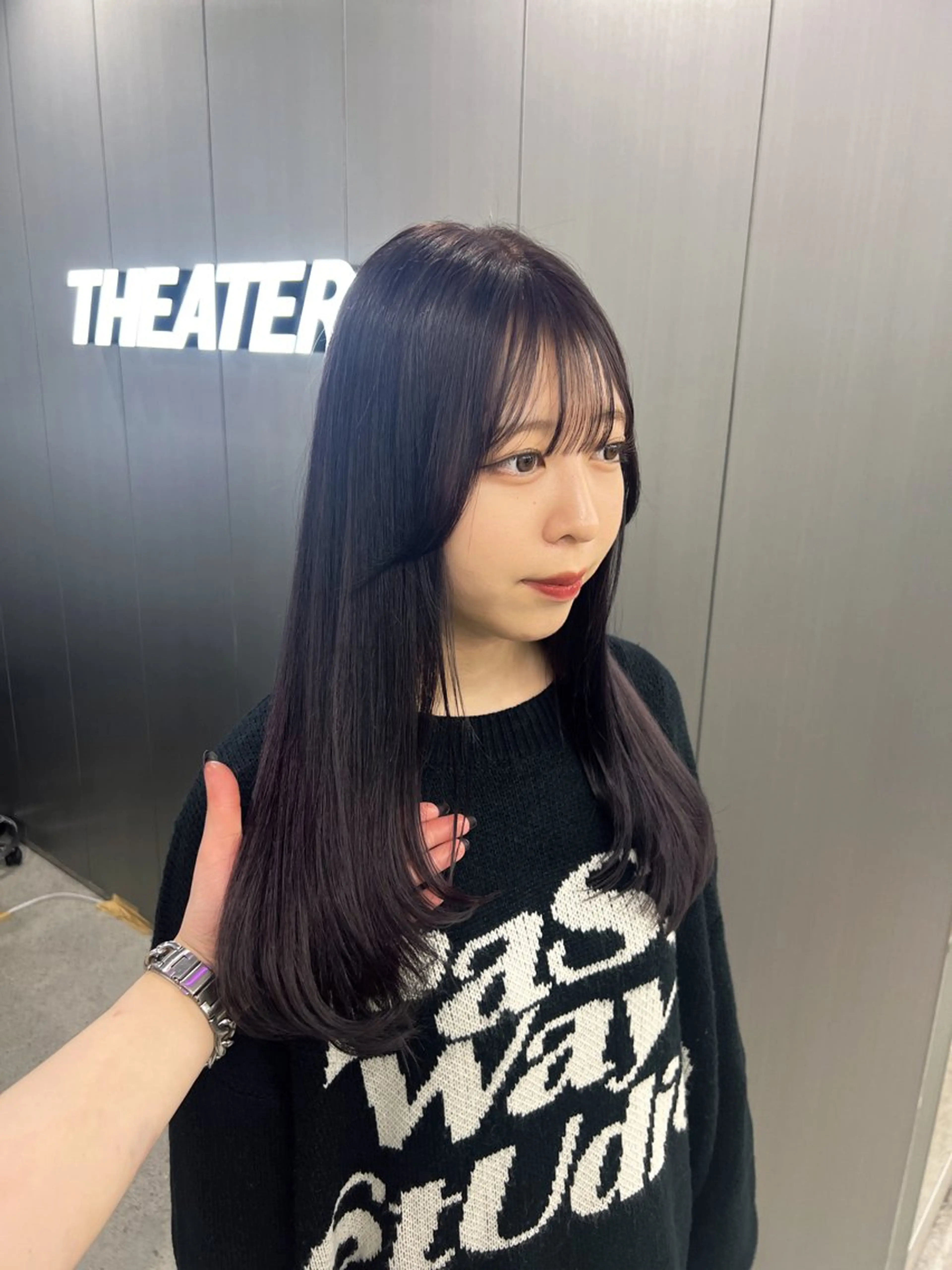 ロング カラー 暗髪🩶ラベンダー/ ブルー/ユウナ🤍のヘアスタイル