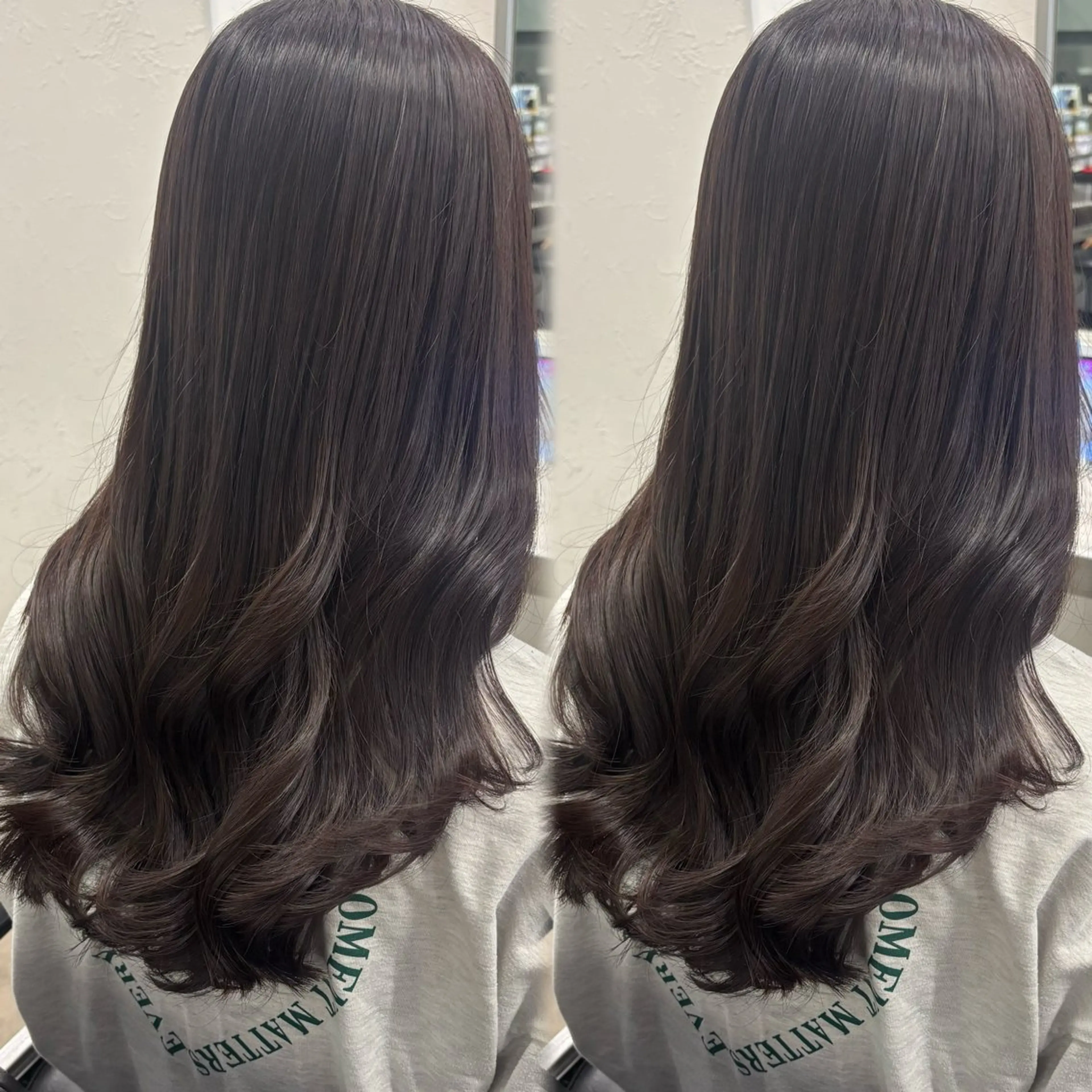 セミロング カラー 髪質改善ストレート /暖色カラー🎀🪞のヘアスタイル