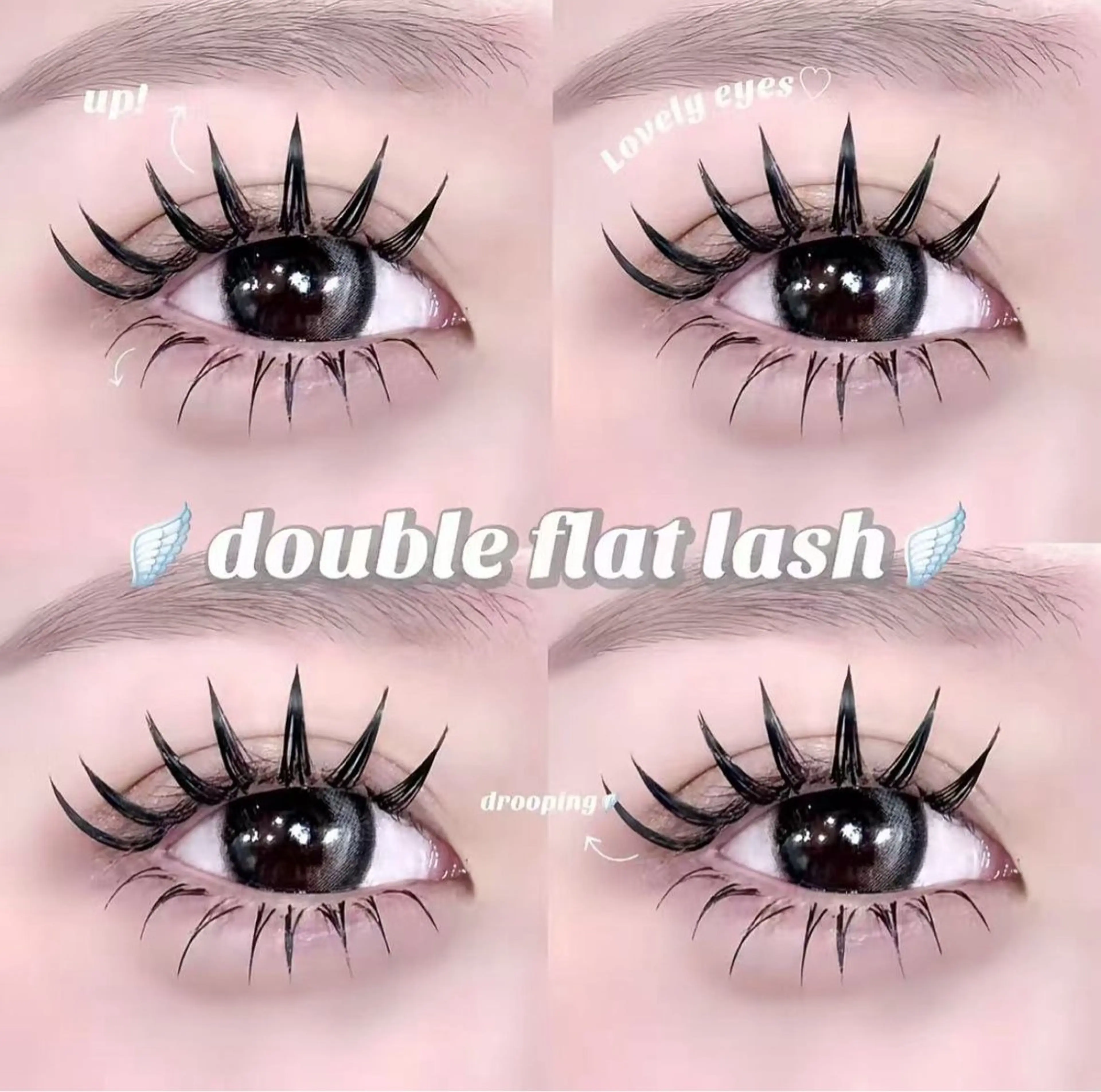 マツエク・マツパ 付け放題 バインドロック 束感まつ毛 フラットラッシュ ナチュラル マツエク YK マツエクのマツエク・マツパデザイン