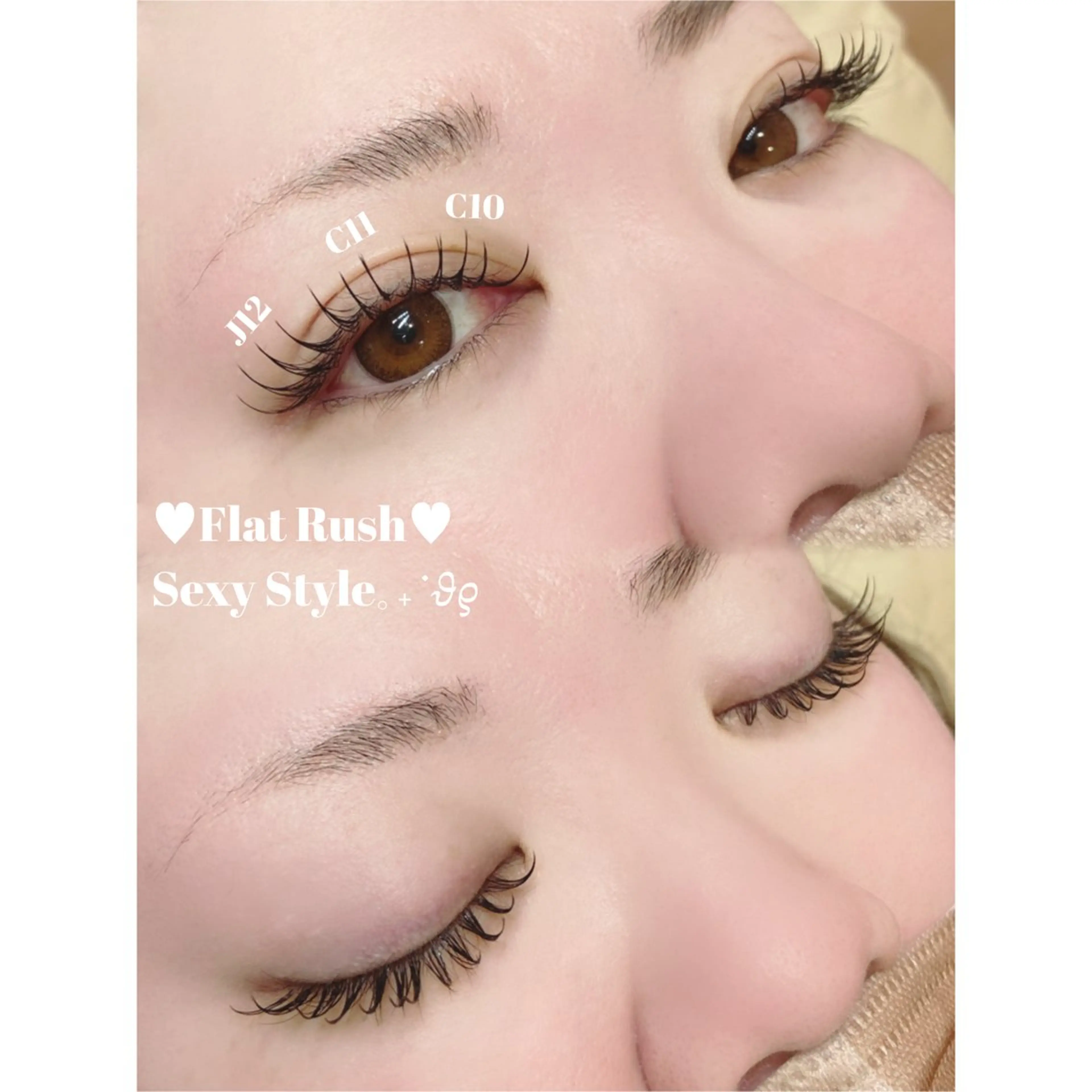 マツエク・マツパ Cカール Jカール 小泉 志歩のマツエク・マツパデザイン