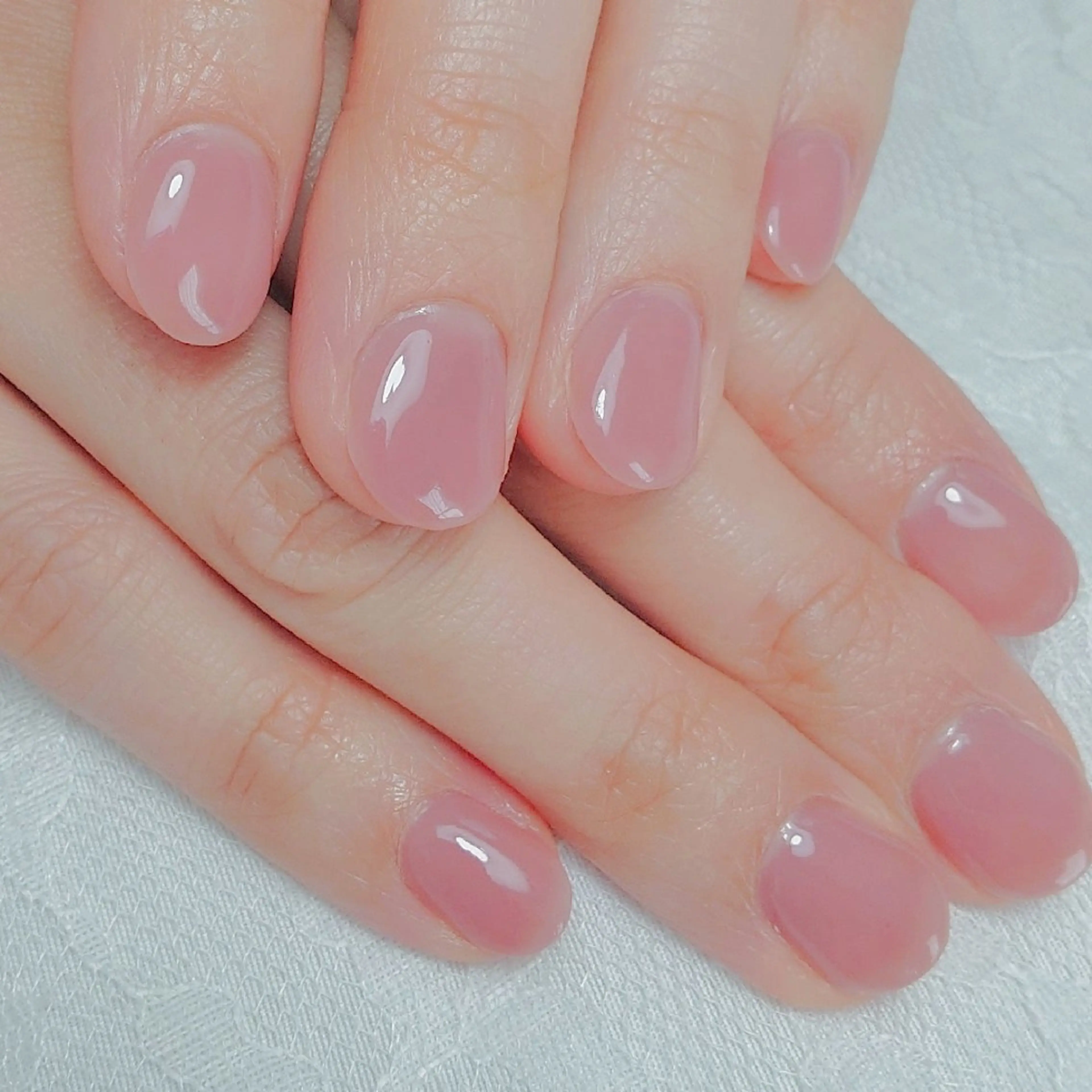 ネイル ワンカラーネイル ピンク シンプルネイル ハンドネイル Mika /みかのネイルデザイン