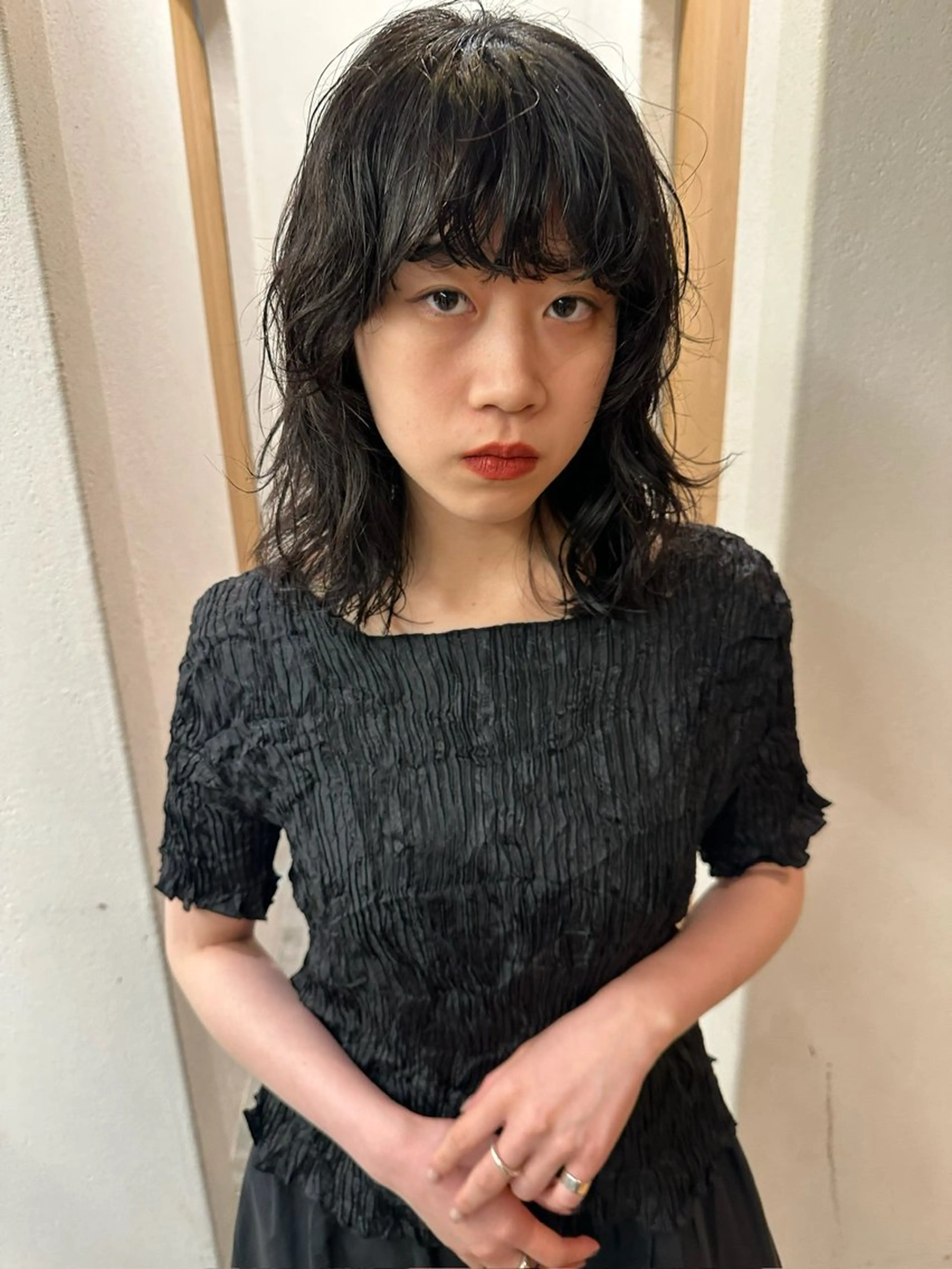 ミディアム パーマ カット パーマ お悩み解決パーマ hana🩰のヘアスタイル