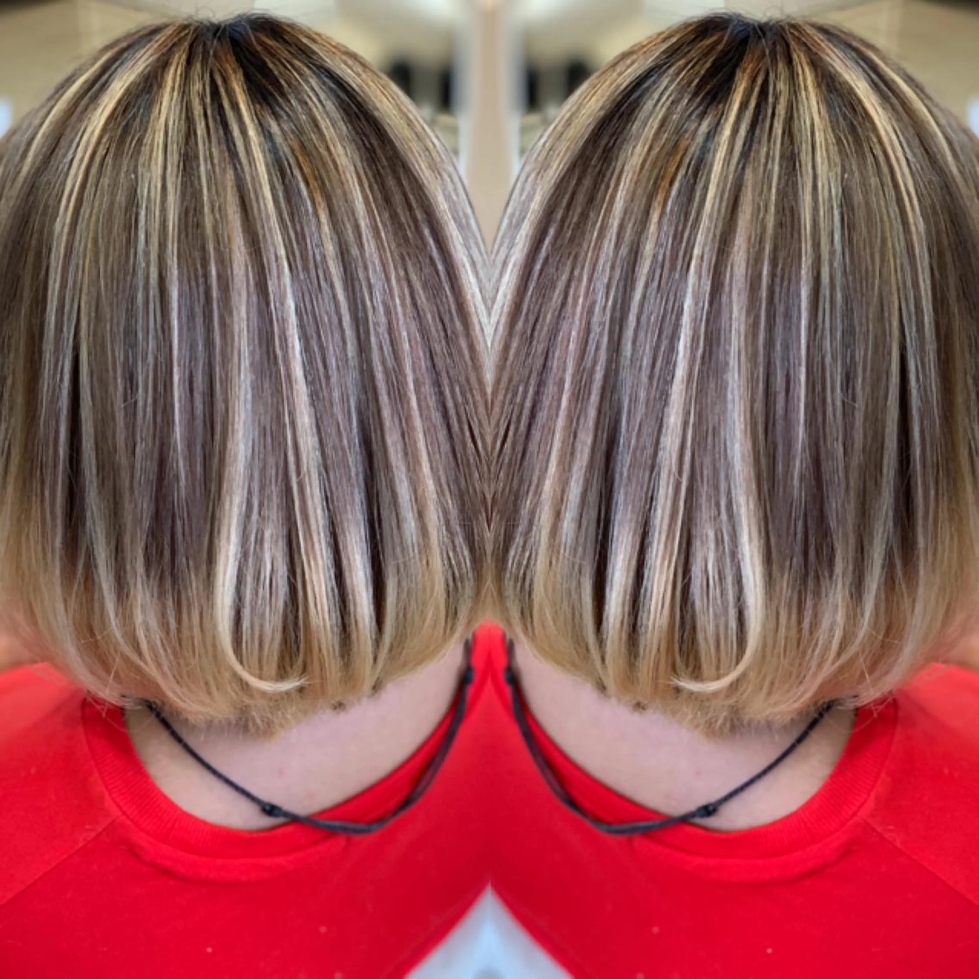 ミディアム 外国人風カラー ハイライト 🩵波巻き/ツイスパ HARU💎のヘアスタイル