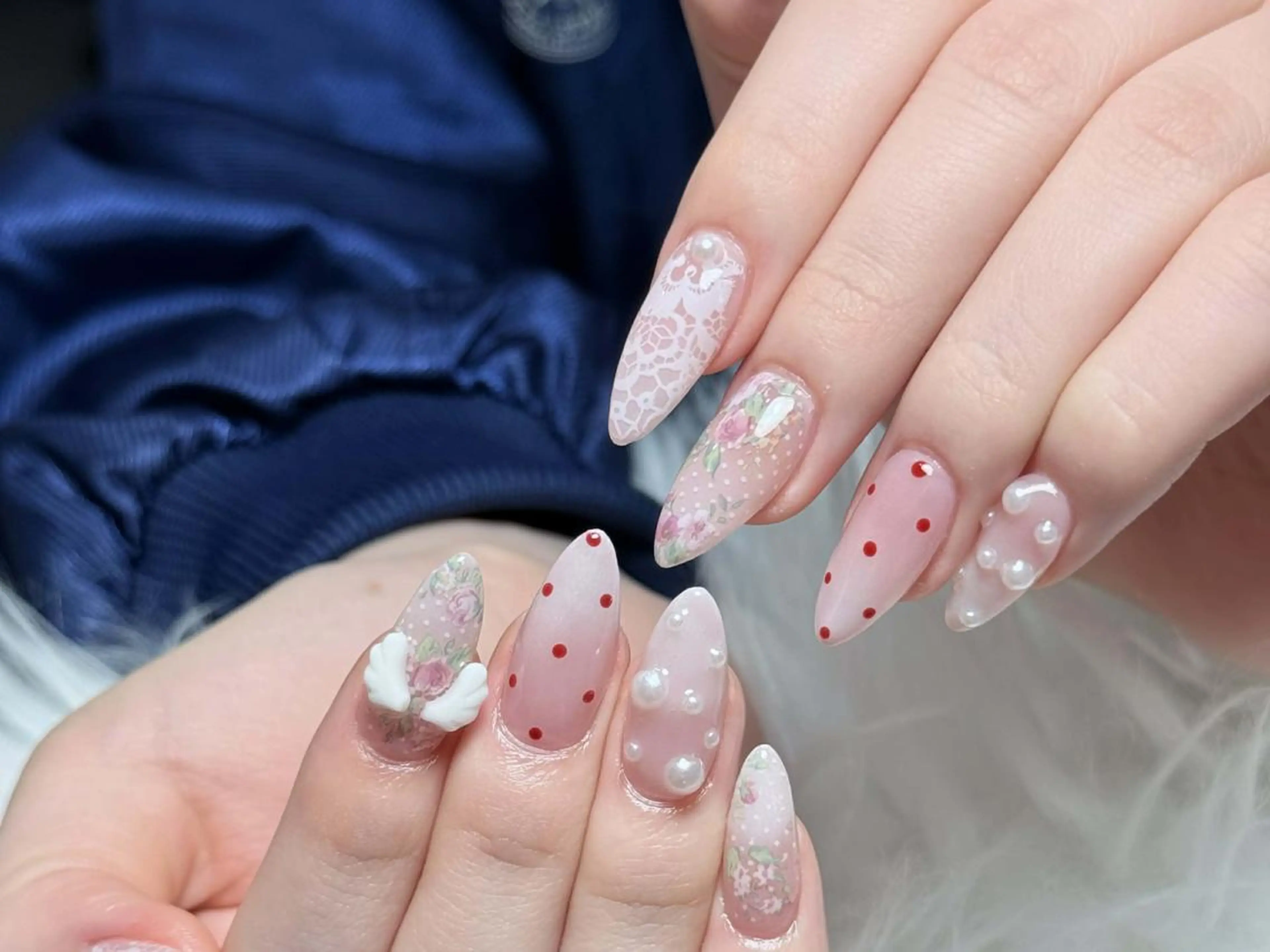 ネイル ボルドー チークネイル 長さ出し フレンチネイル ジェルネイル Mio💖Belle Nail Salonのネイルデザイン