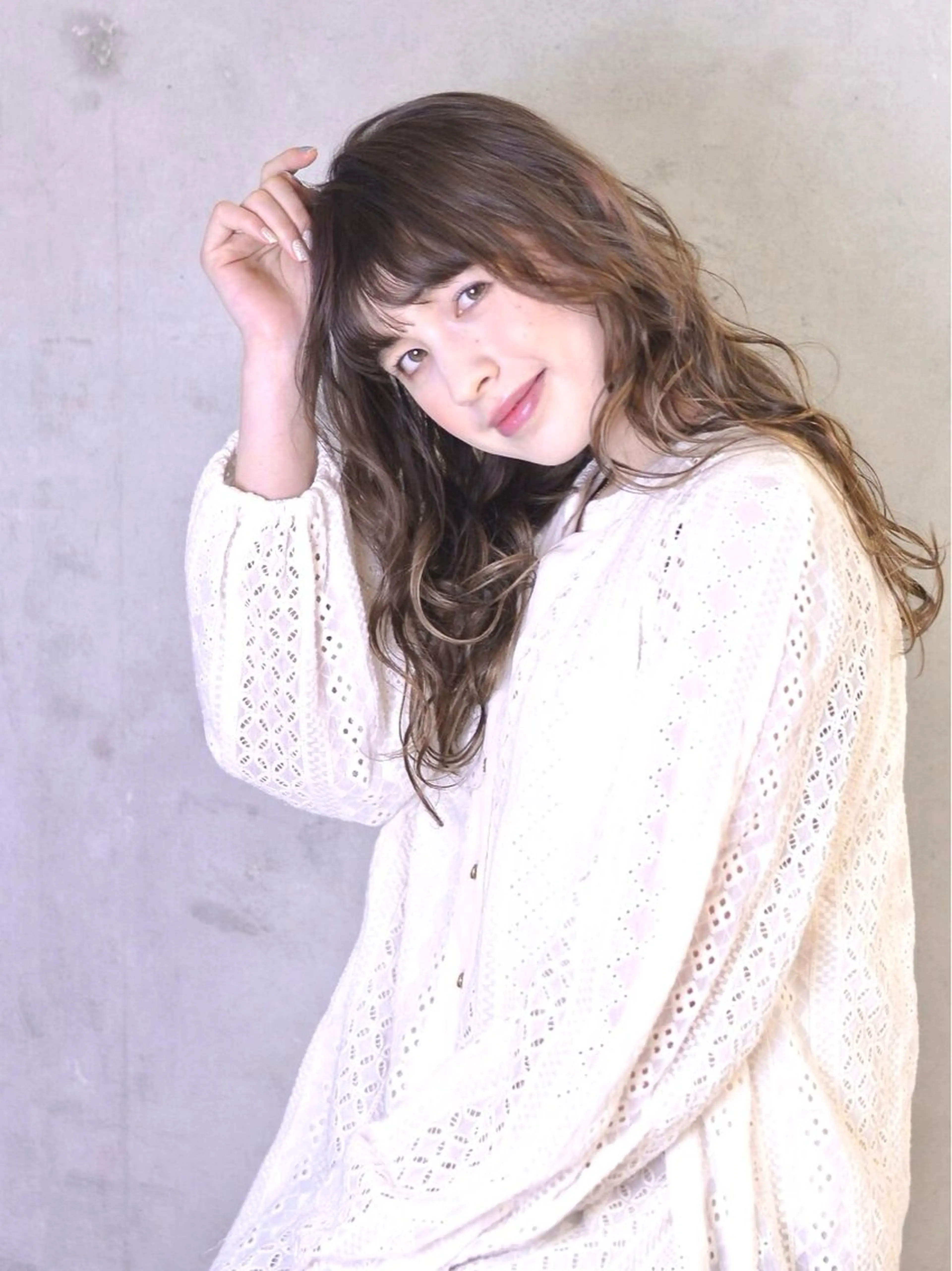 セミロング カット ヘアカラー トリートメント 髪質改善/ヘアケア coiiはしもとはなのヘアスタイル