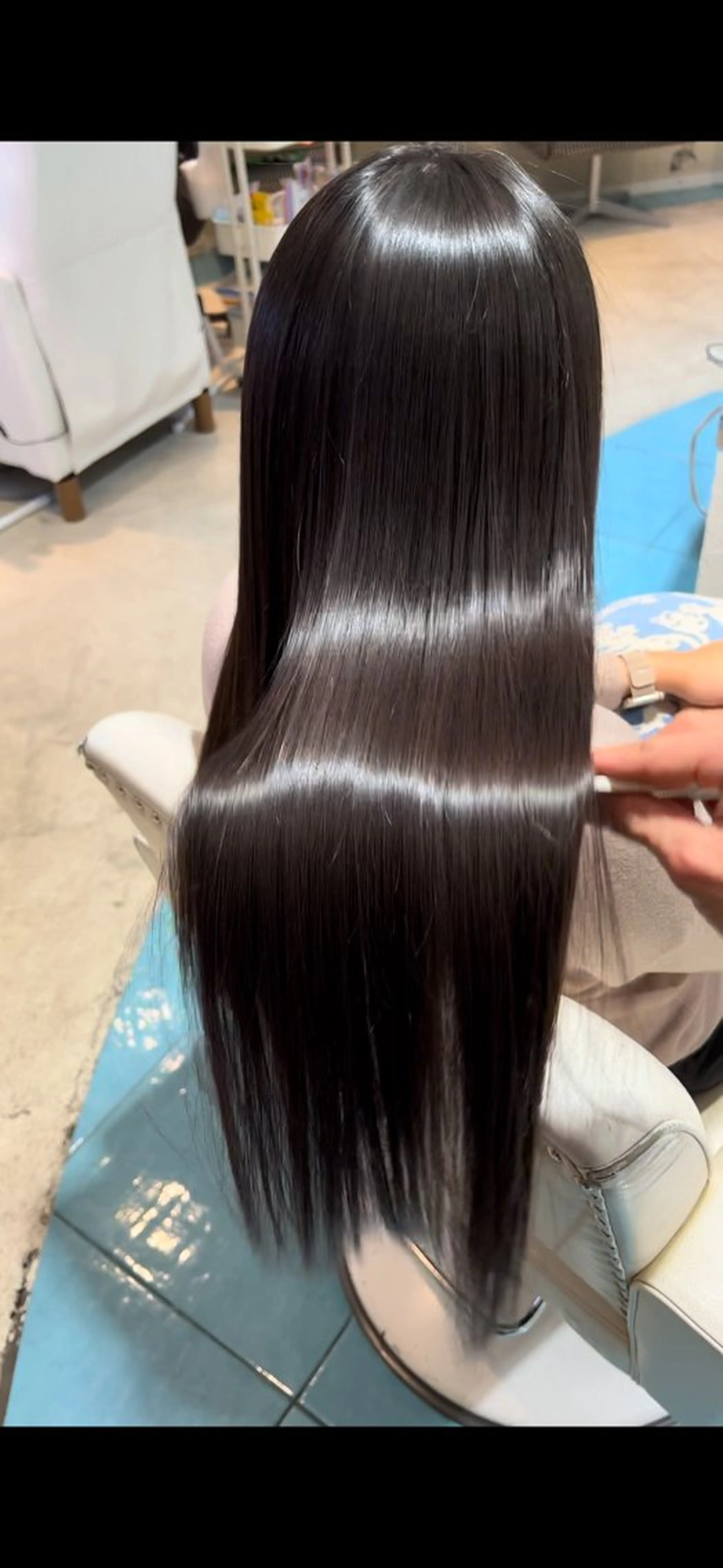 ロング 髪質改善 縮毛矯正 トリートメント 酸性ストレート 髪質改善/酸性ストレ ート/ブリーチ縮毛のヘアスタイル