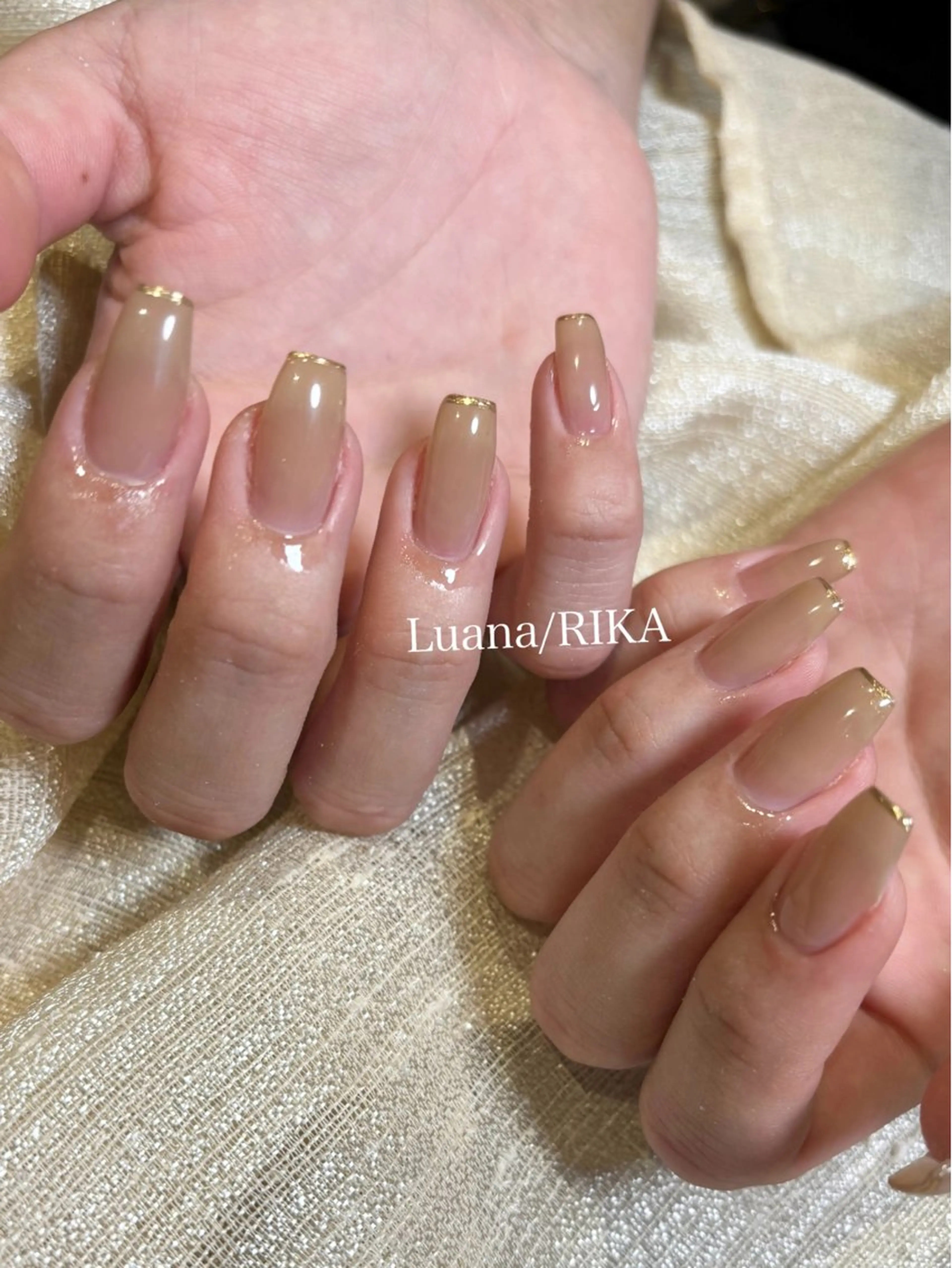 ネイル フレンチネイル ミラーネイル Nail Salon Luana Rikaのネイルデザイン