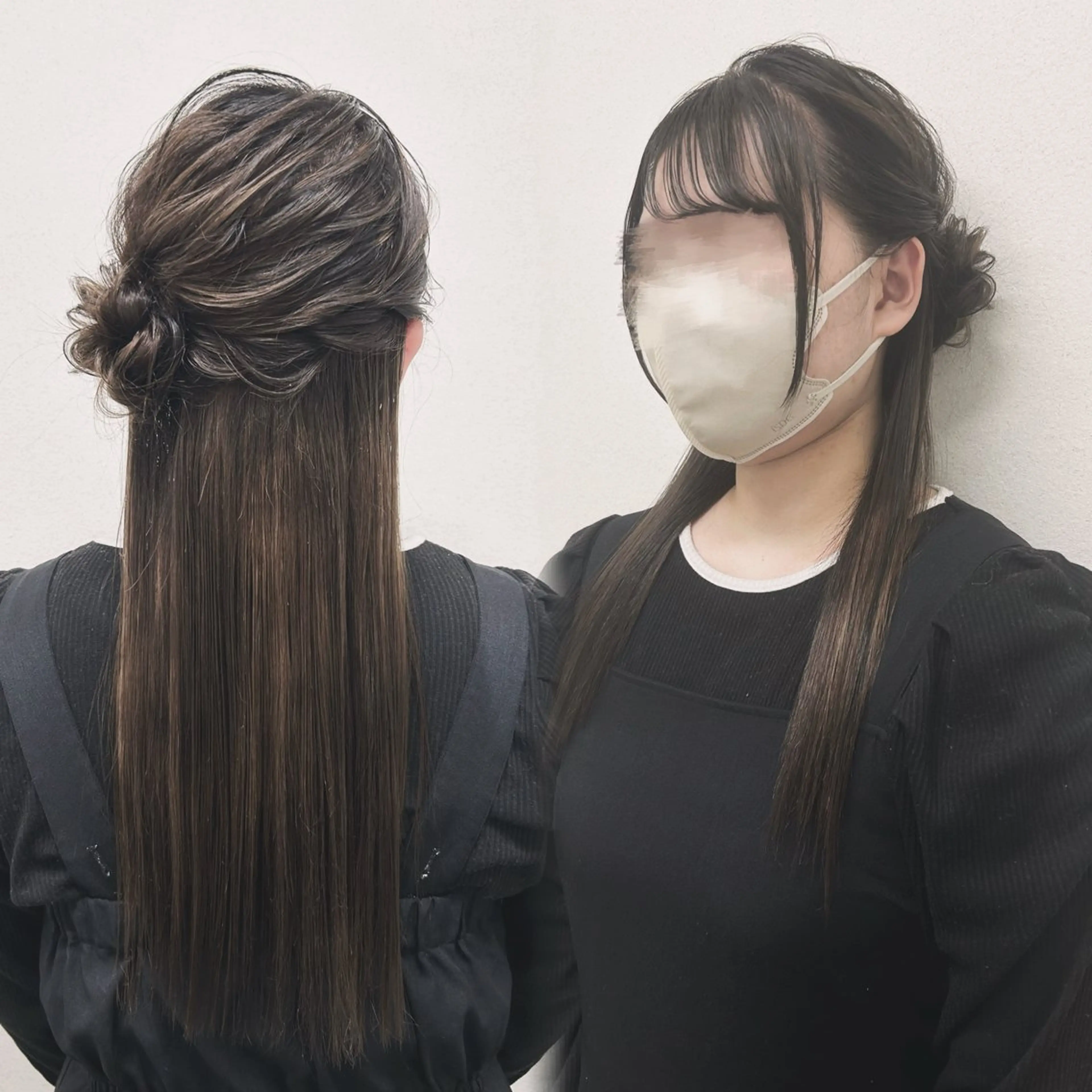 ロング ヘアアレンジ ⟡.·Fuka/ ヘアメ🎀暖色カラーのヘアスタイル