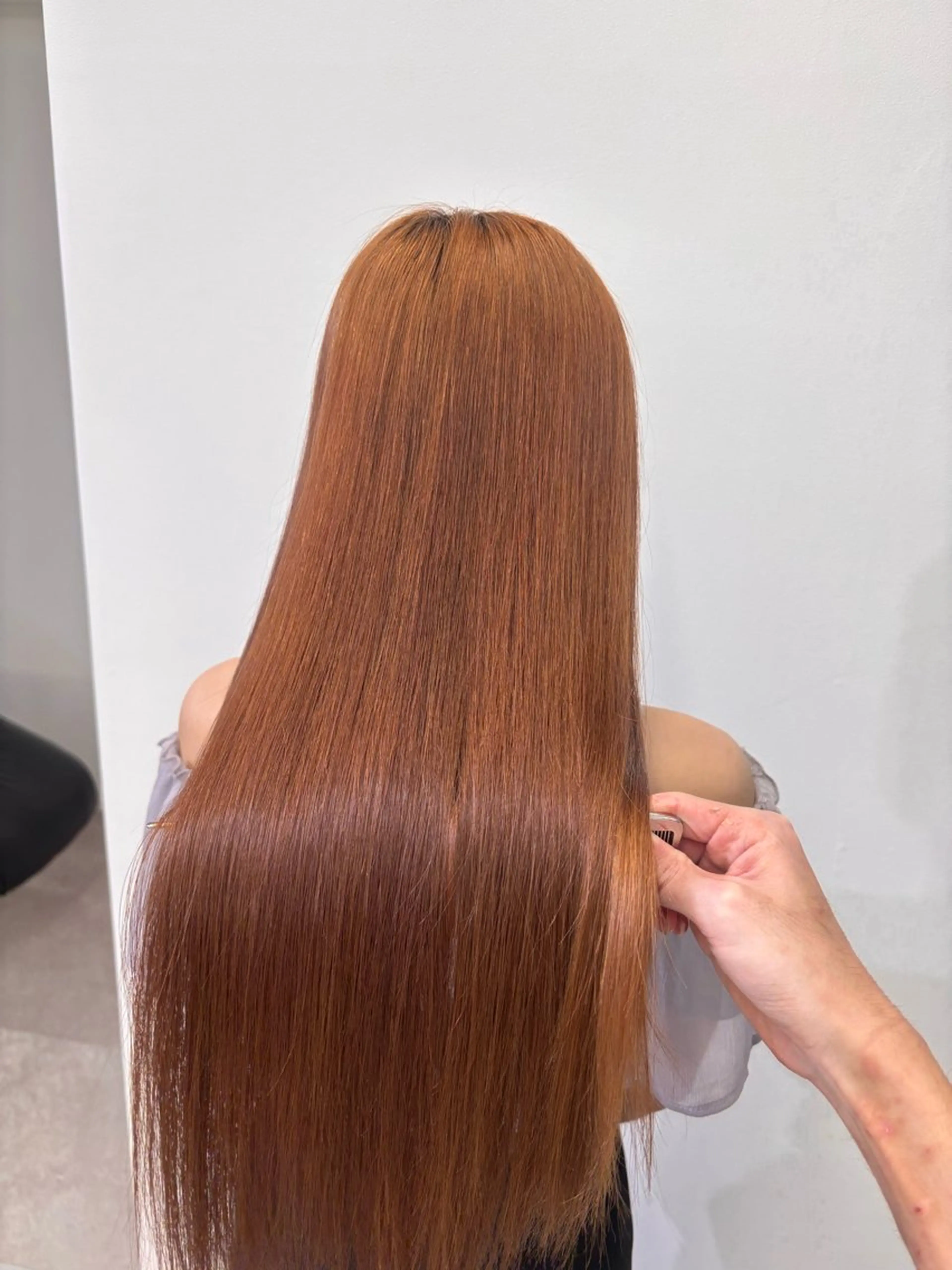 ロング 縮毛矯正 髪質改善 田中大貴のヘアスタイル