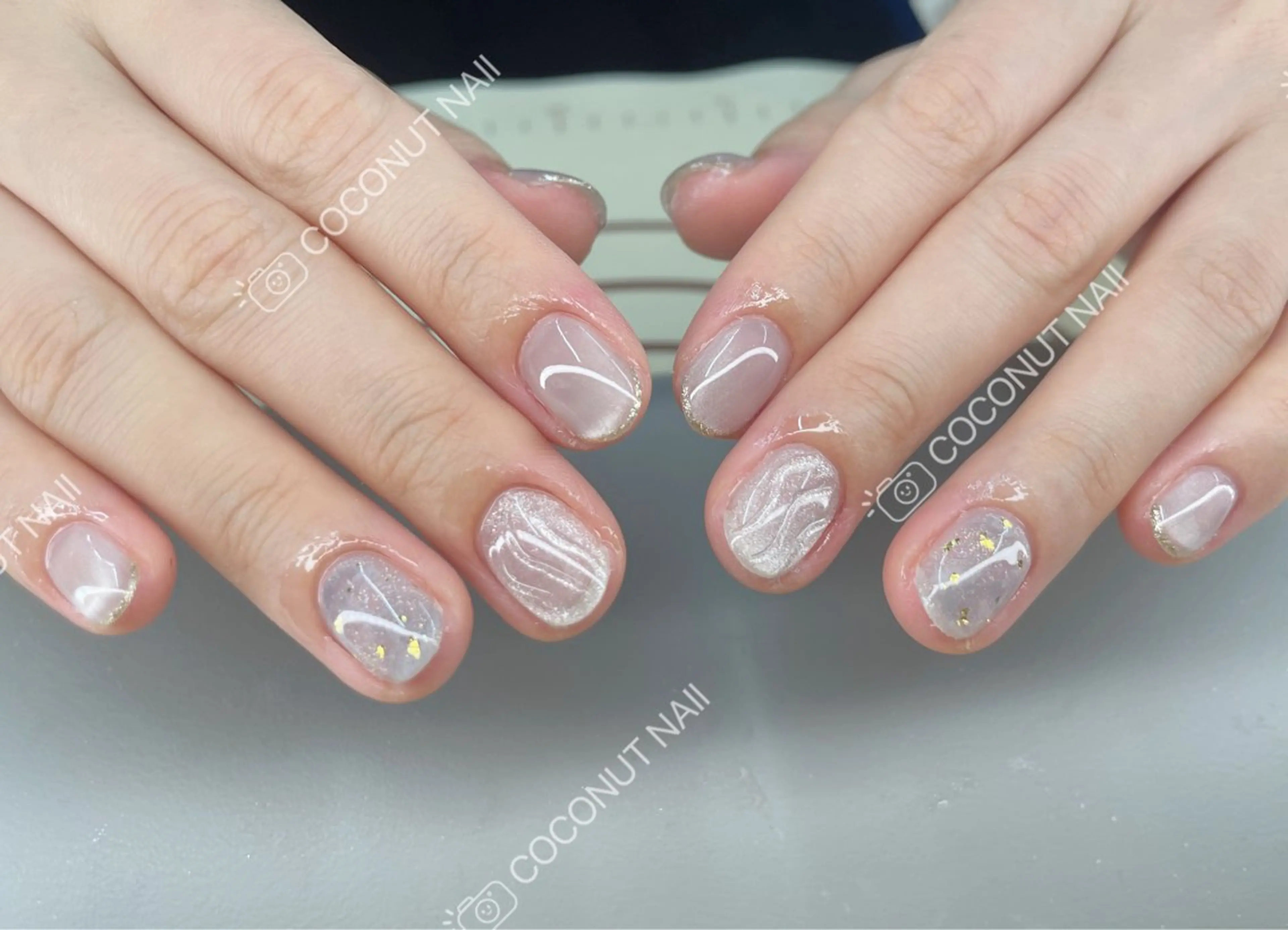 ネイル ハンドネイル 神田 ココナッツのネイルデザイン