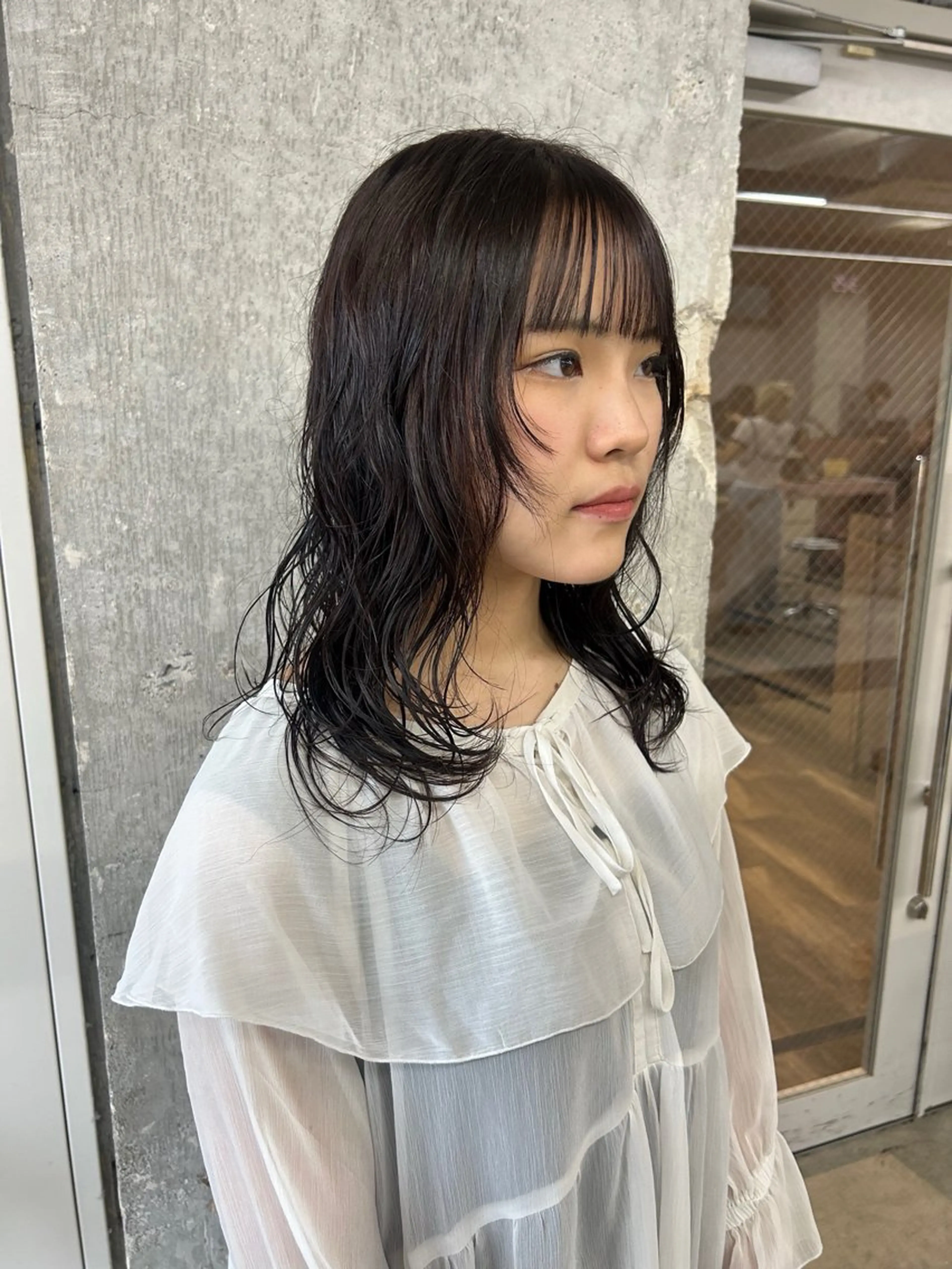 セミロング カット ヘアカラー パーマ 伊藤ほのか/パーマ /酸性ストレートのヘアスタイル