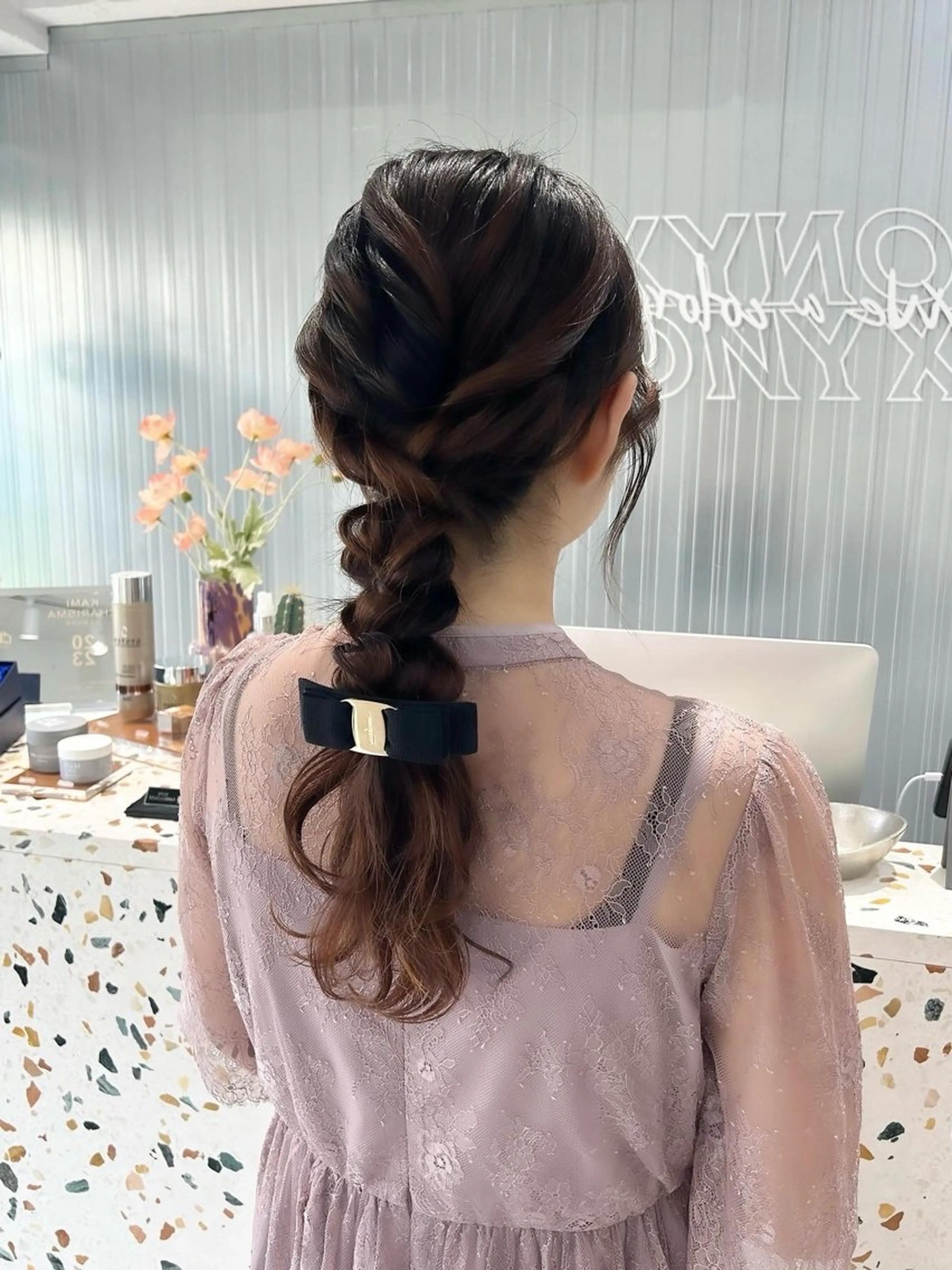 ロング ヘアアレンジ 卒業式ヘアセット🎀 ヘアアレンジのヘアスタイル