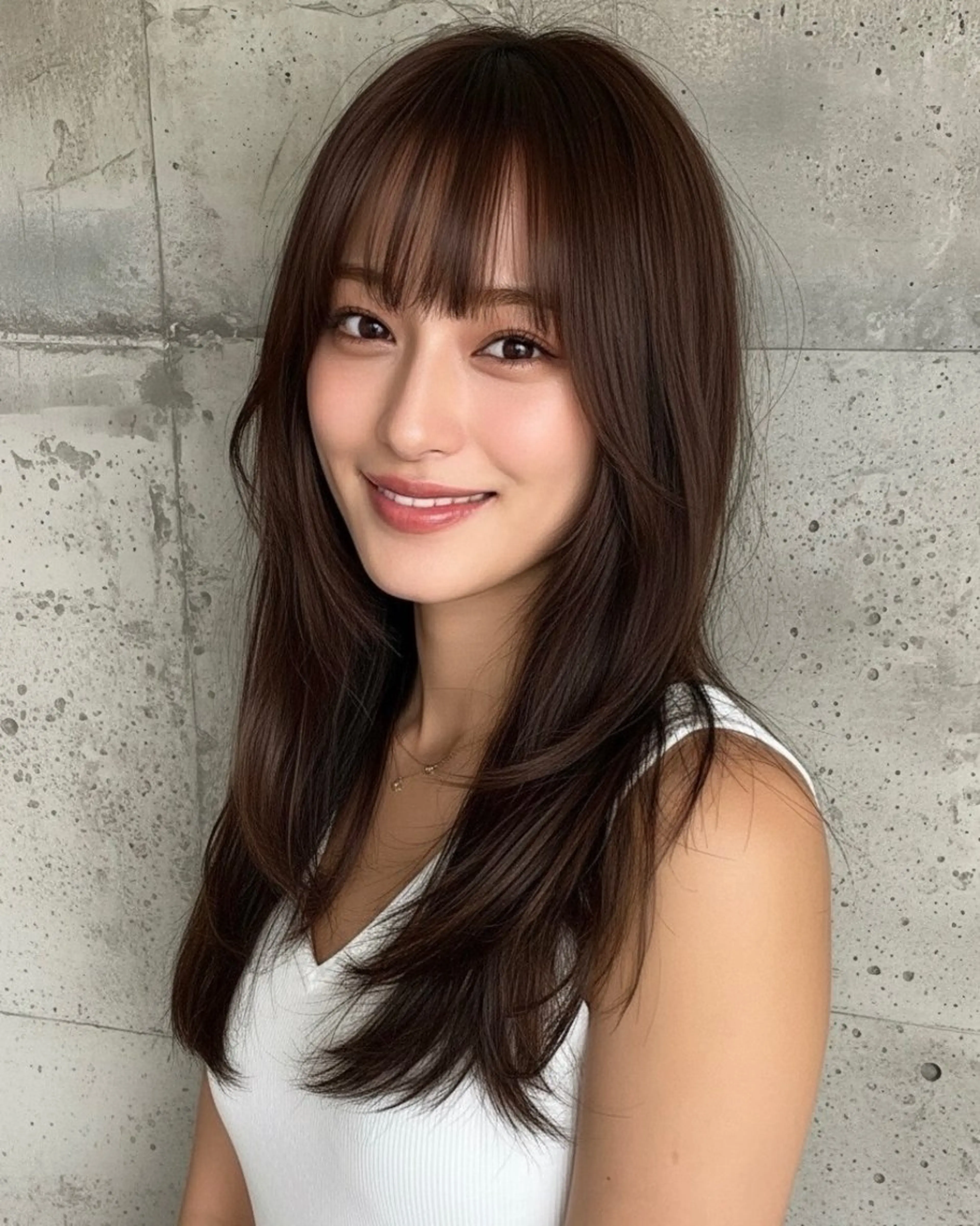 セミロング くびれヘア ハイライト 髪質改善 韓国風ヘア レイヤーカット カット ヘアカラー トリートメント 髪質改善/レイヤー/ ショート/koshiのヘアスタイル