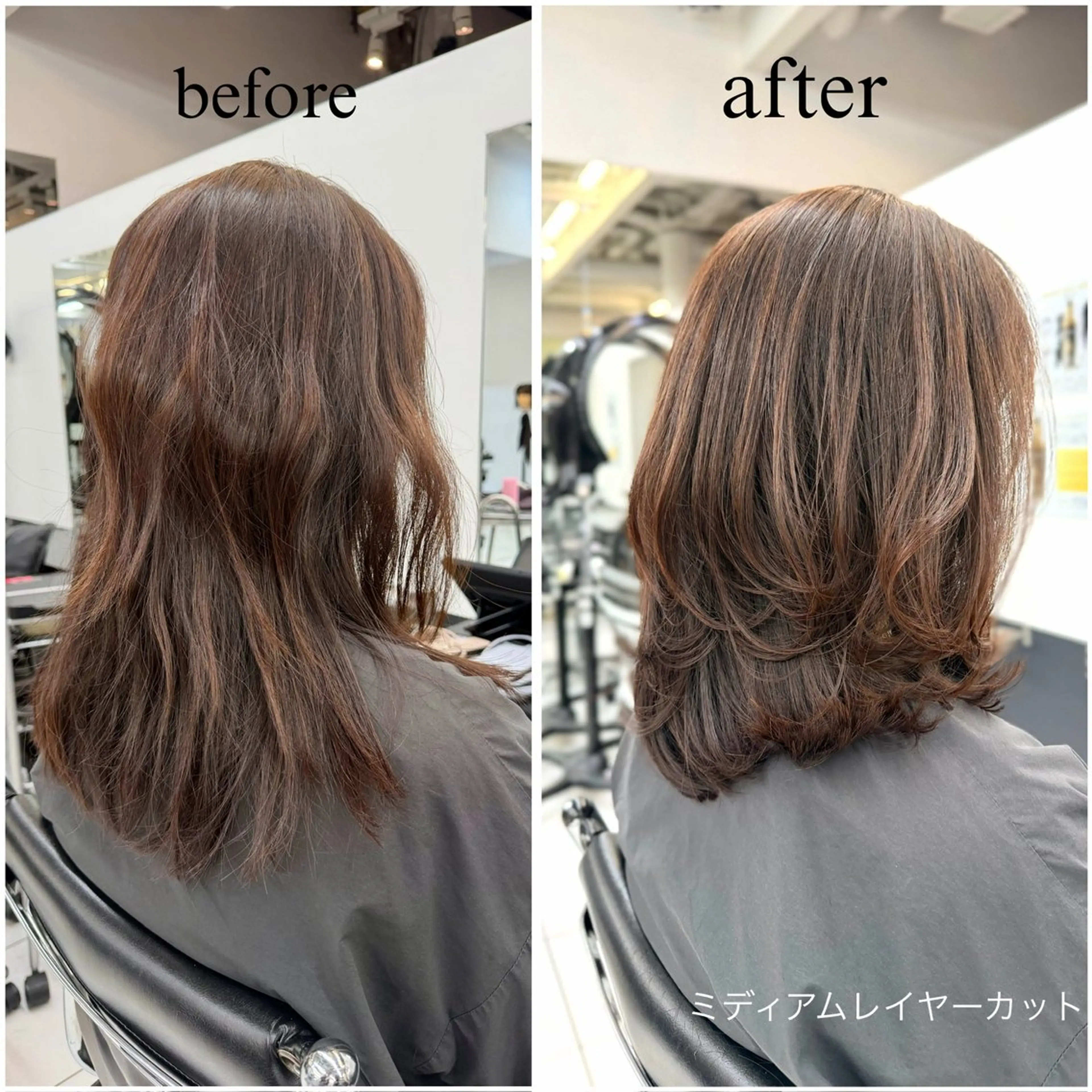 ミディアム ミディアムレイヤー レイヤーカット 無料カットモデル募集 /　 Juanのヘアスタイル