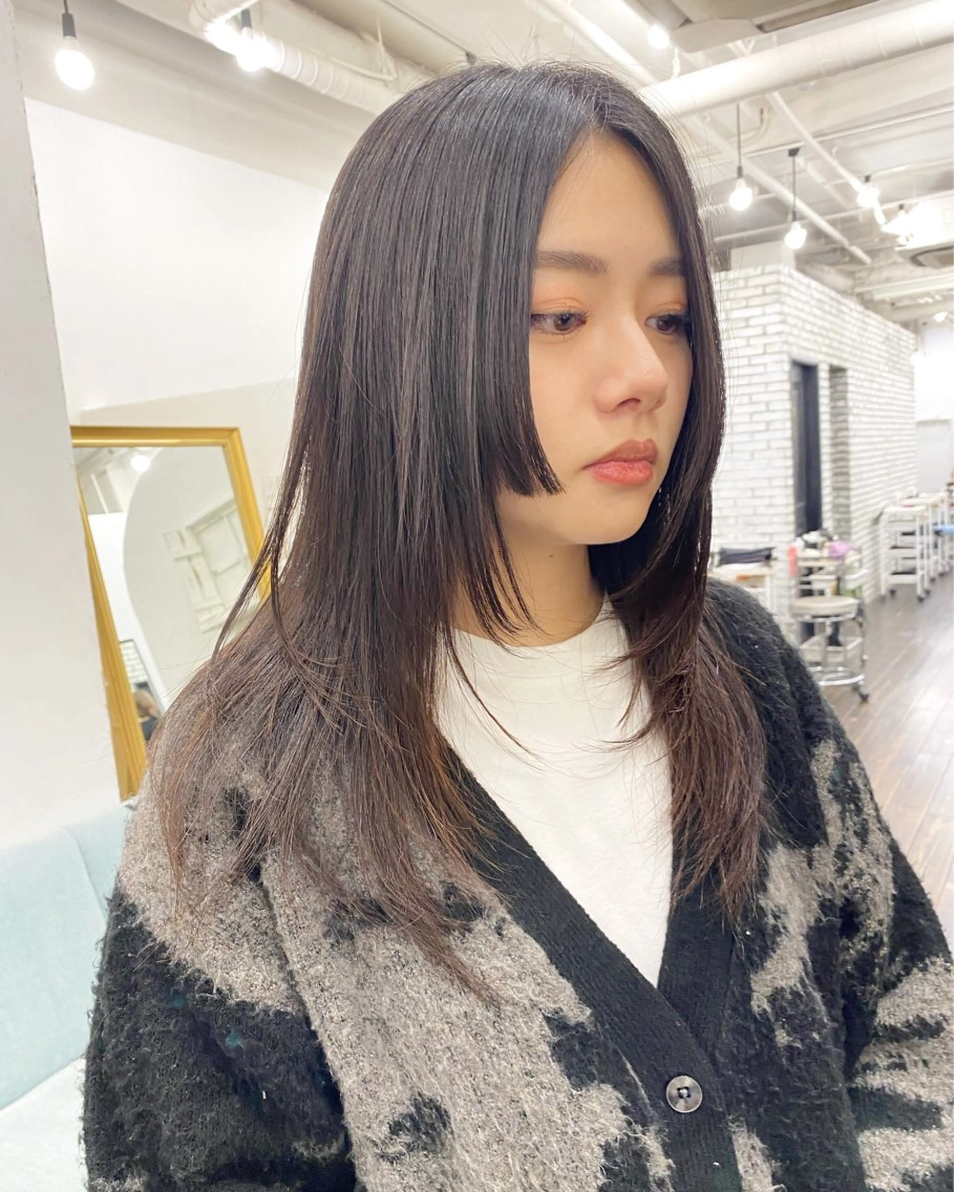 ロング カラー 姫カット レイヤーカット カット ヘアカラー トリートメント anli所属・tomomi /レイヤーカットのヘアスタイル