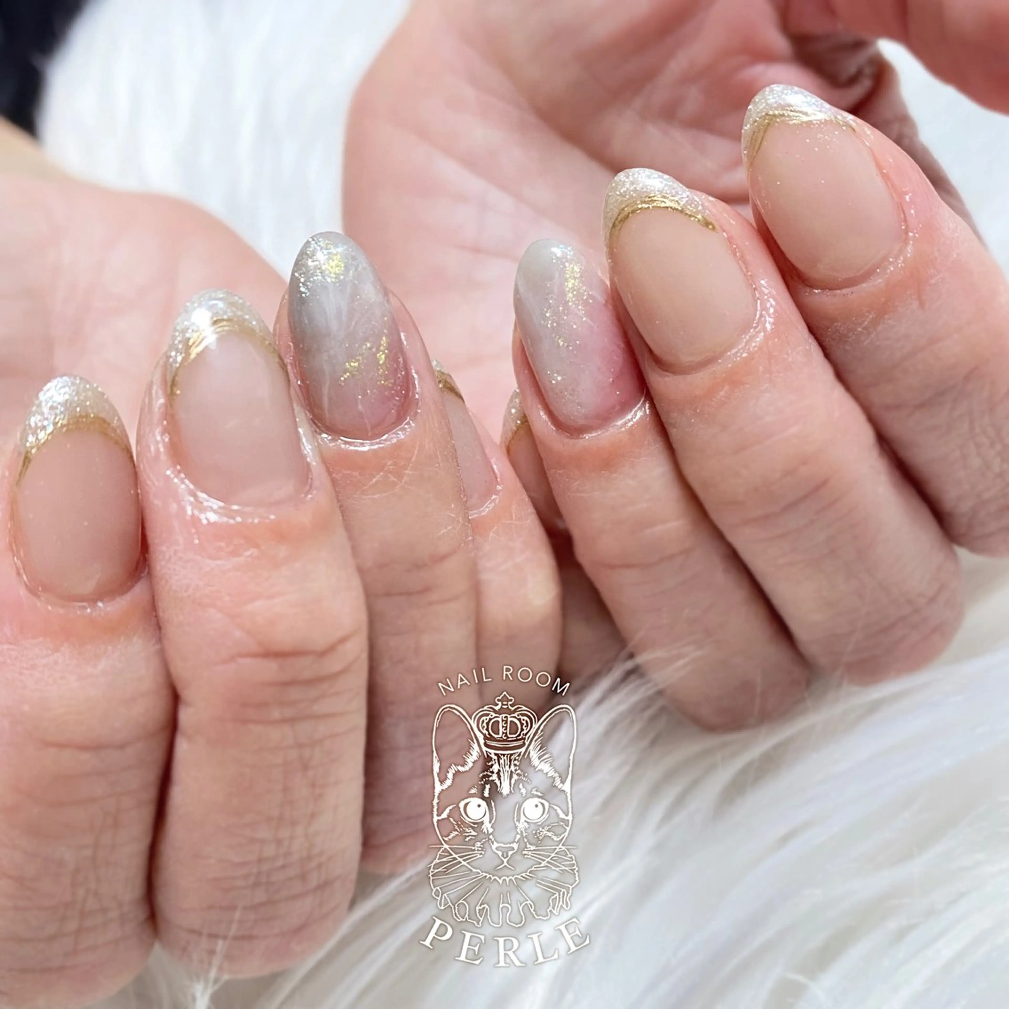 ネイル 大理石ネイル(マーブル) nail room Perleのネイルデザイン