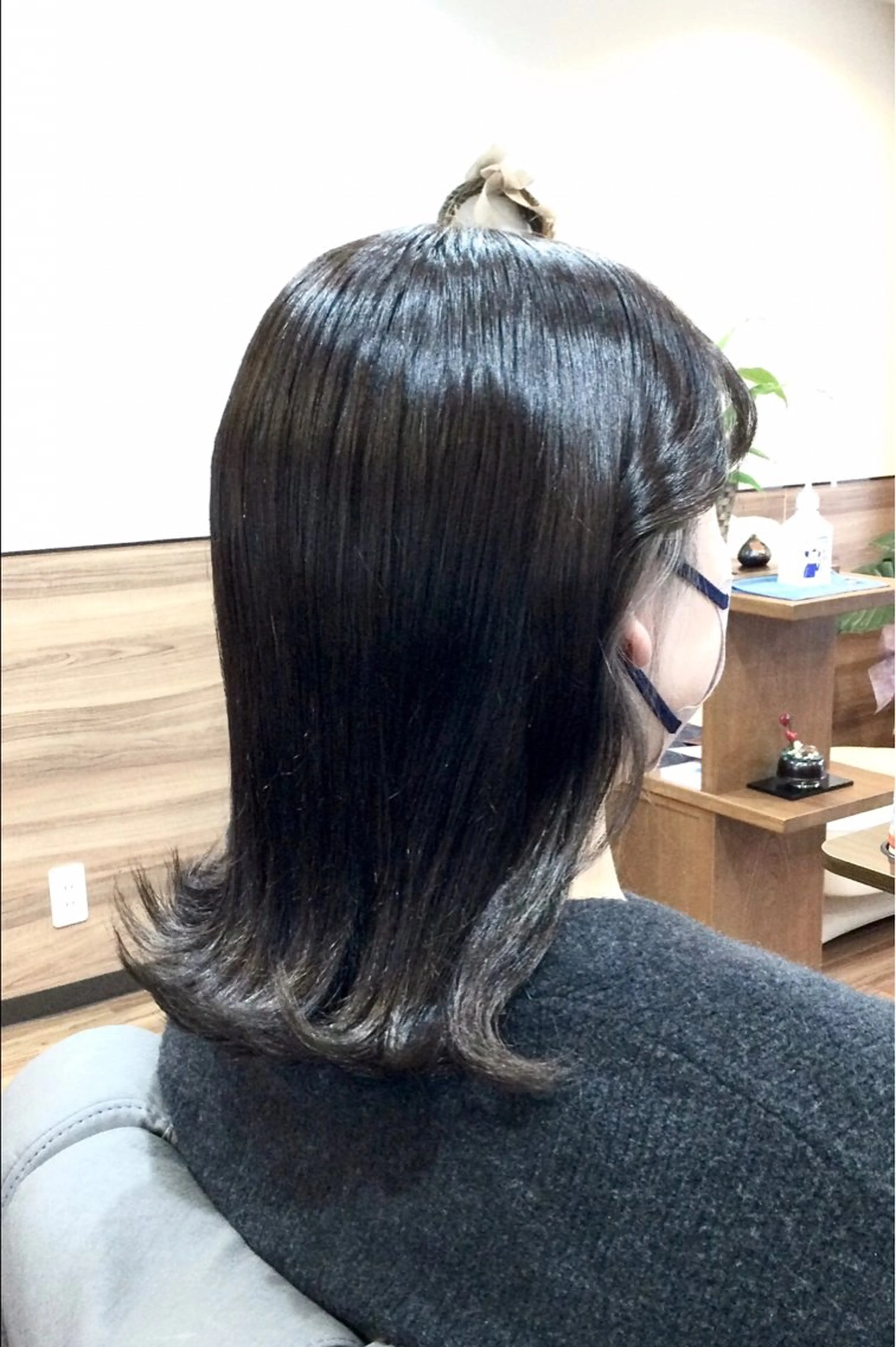 ミディアム カラー デザインカラー トリートメント カット パーマ トリートメント Annon プライベートサロンのヘアスタイル