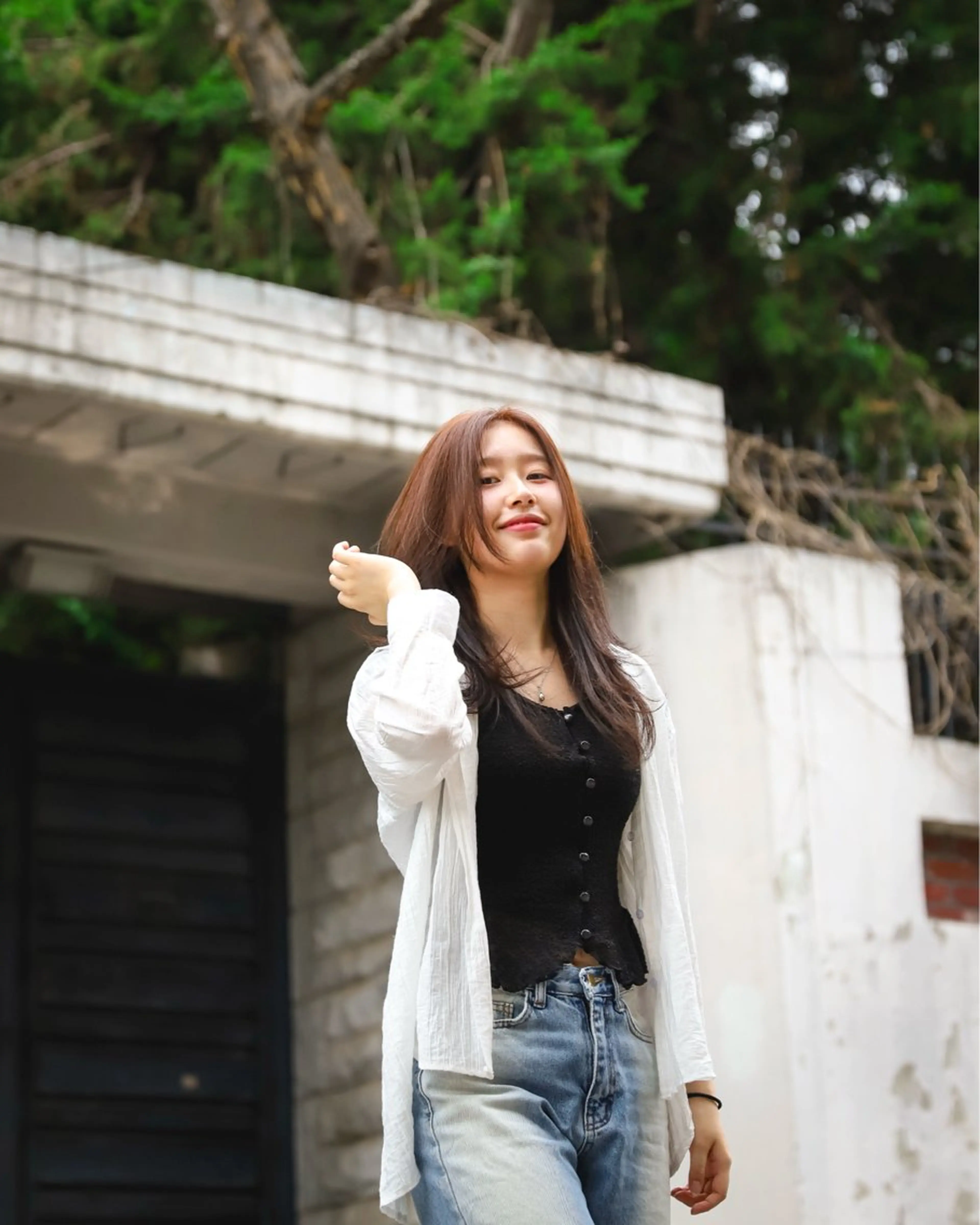 セミロング 韓国風ヘア カット ヘアカラー トリートメント YUTO 韓国美容師 레이어드컷,韓国ヘアのヘアスタイル