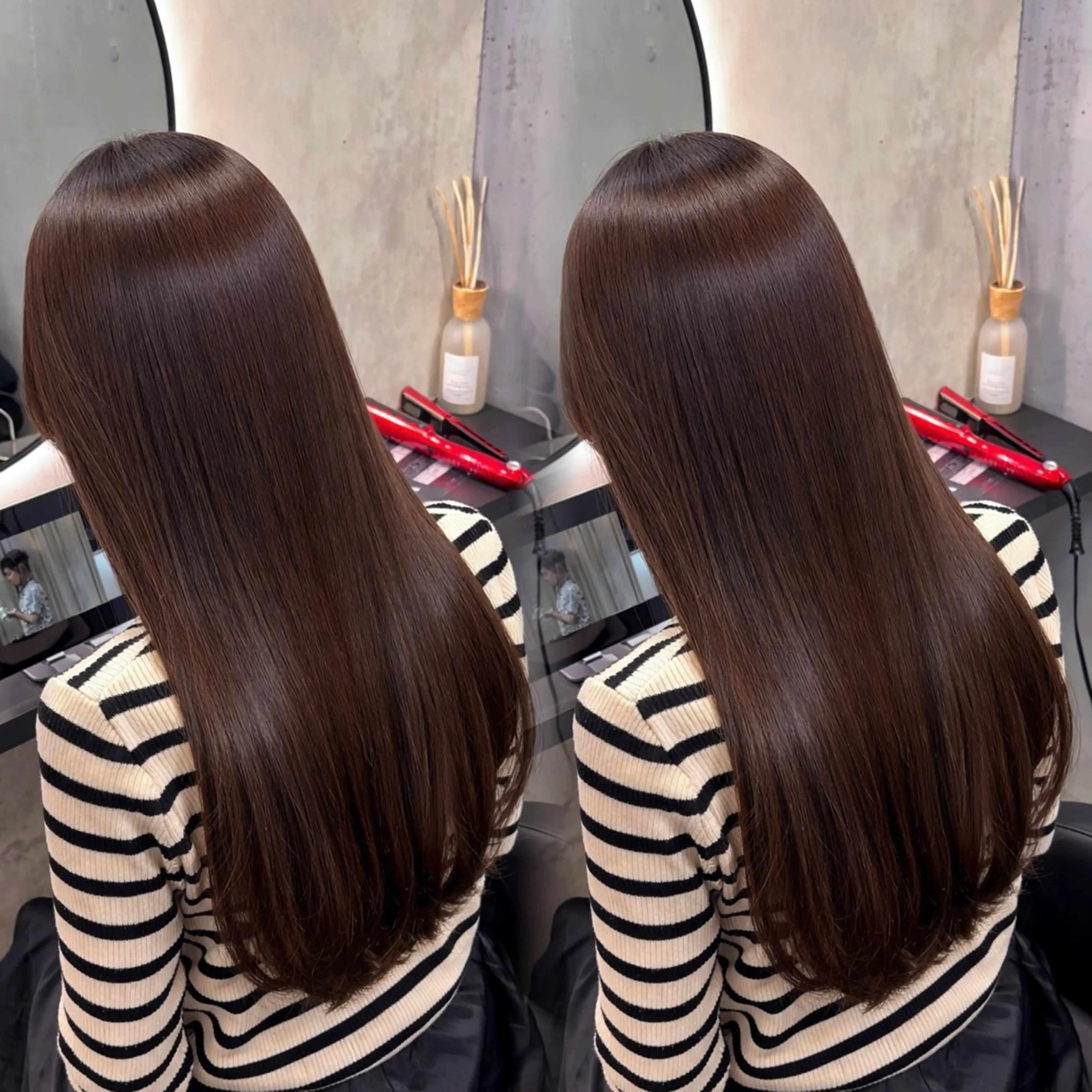 ロング ヘアアレンジ カット ヘアカラー 縮毛矯正 トリートメント 新宿 /髪質改善/ 縮毛矯正/ヒュウガのヘアスタイル