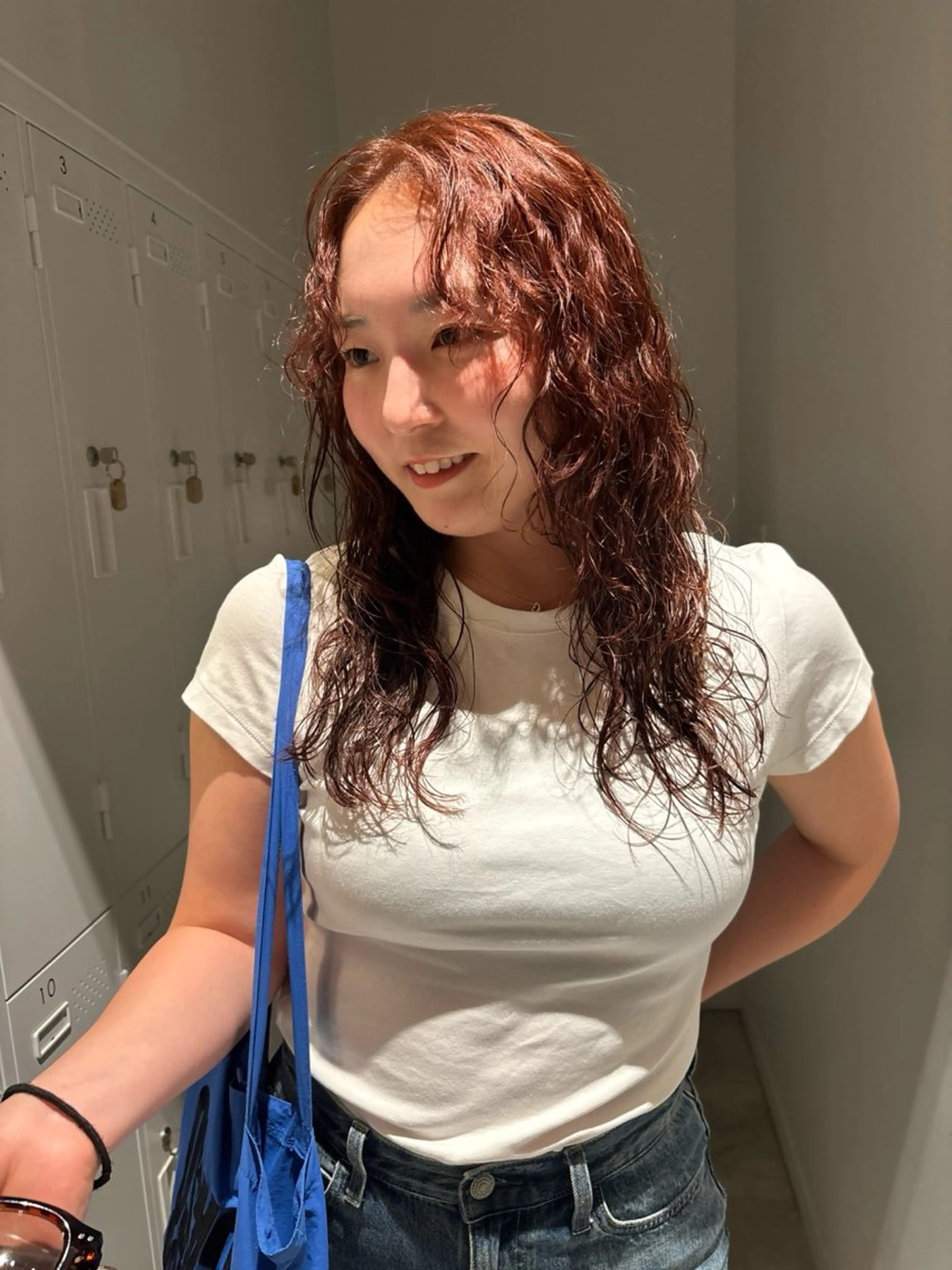 カラー パーマ ブラウンカラー オレンジ オレンジブラウン 透明感カラー/パーマ オレンジmiyo⭐️のヘアスタイル