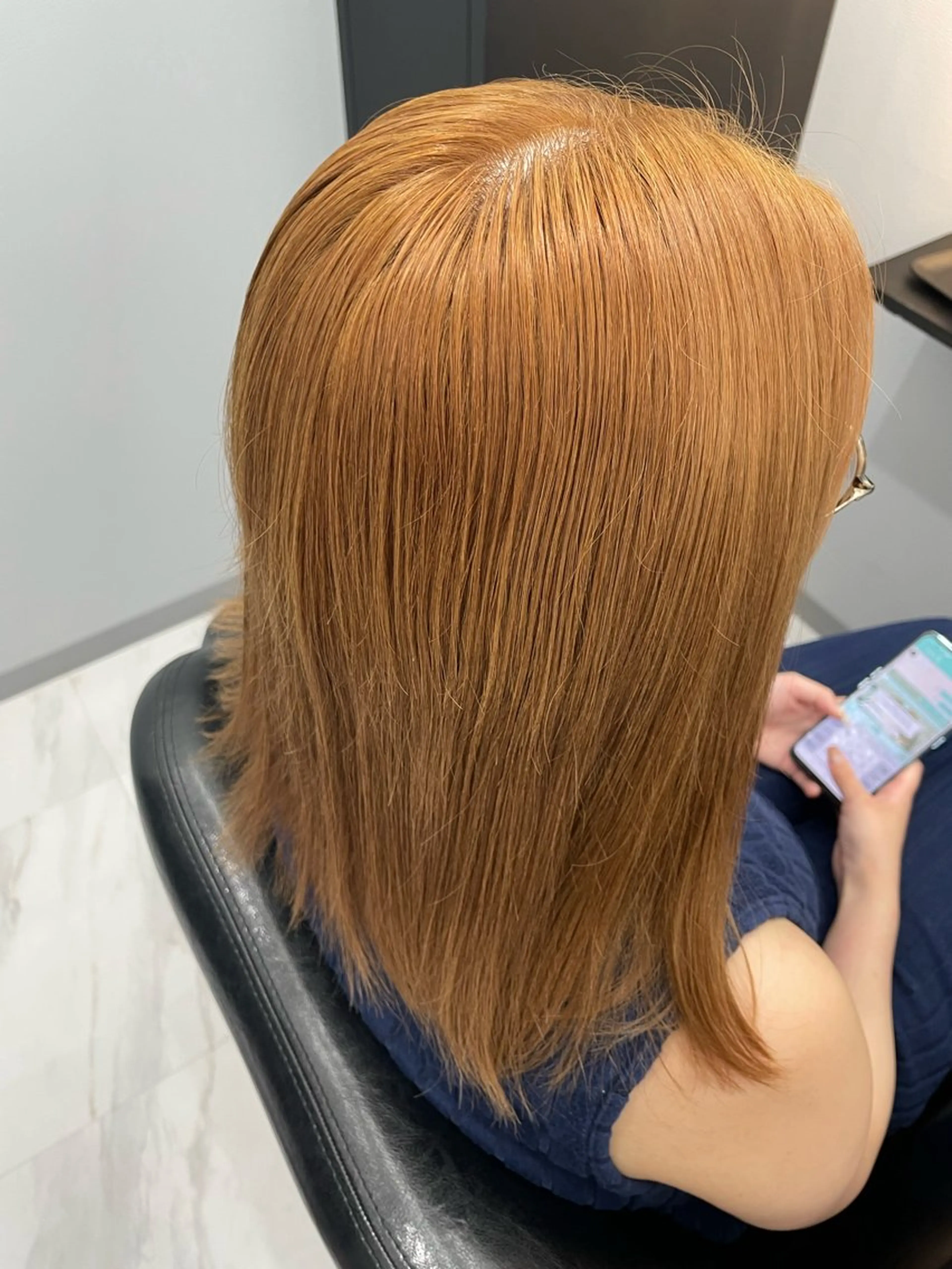 セミロング ヘアカラー トリートメント 🦋saki🦋 髪質改善🦋のヘアスタイル