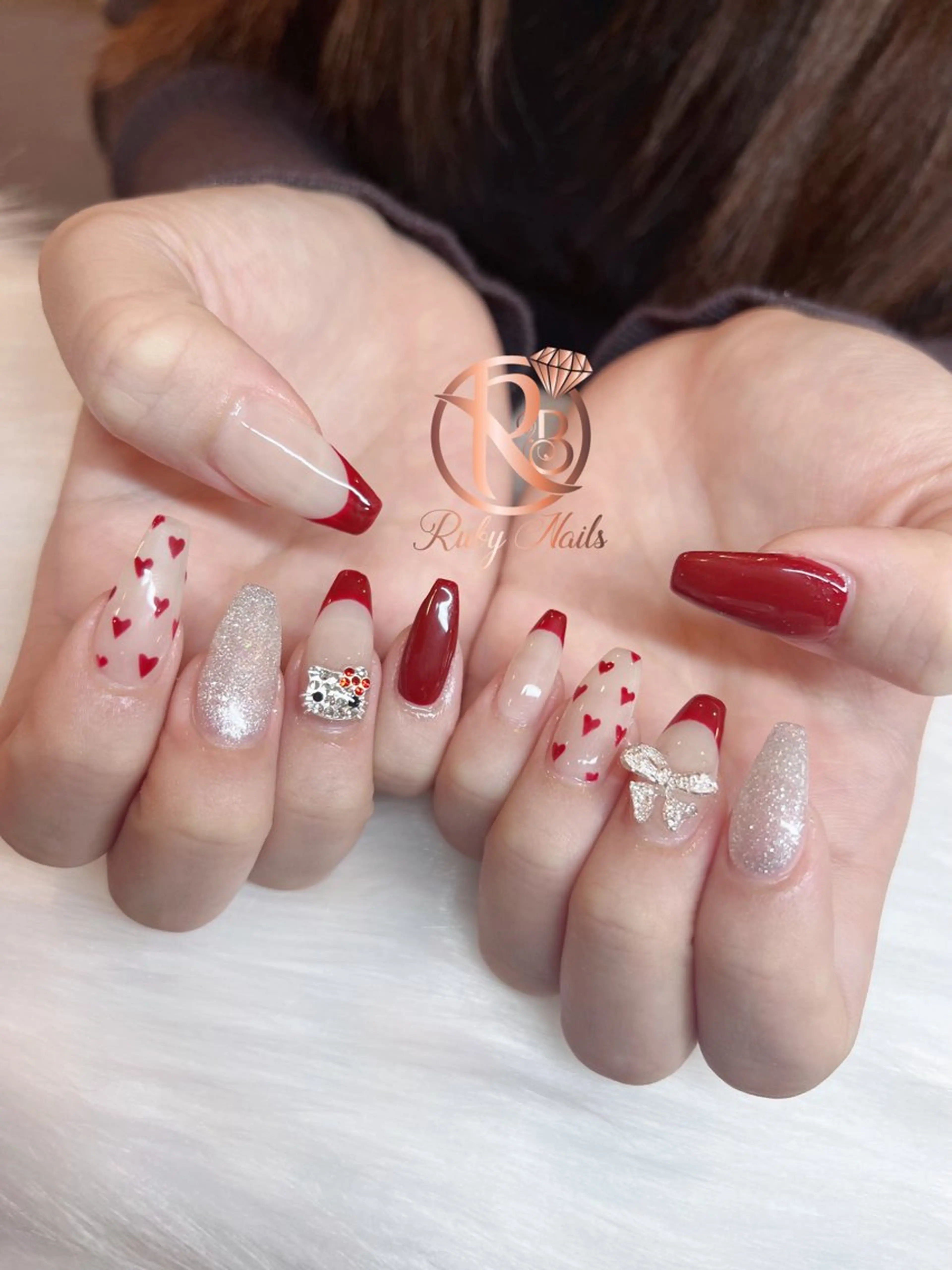 ネイル グラデーション キラキラネイル ピンク 春ネイル RUBY Nail 日暮里店のネイルデザイン