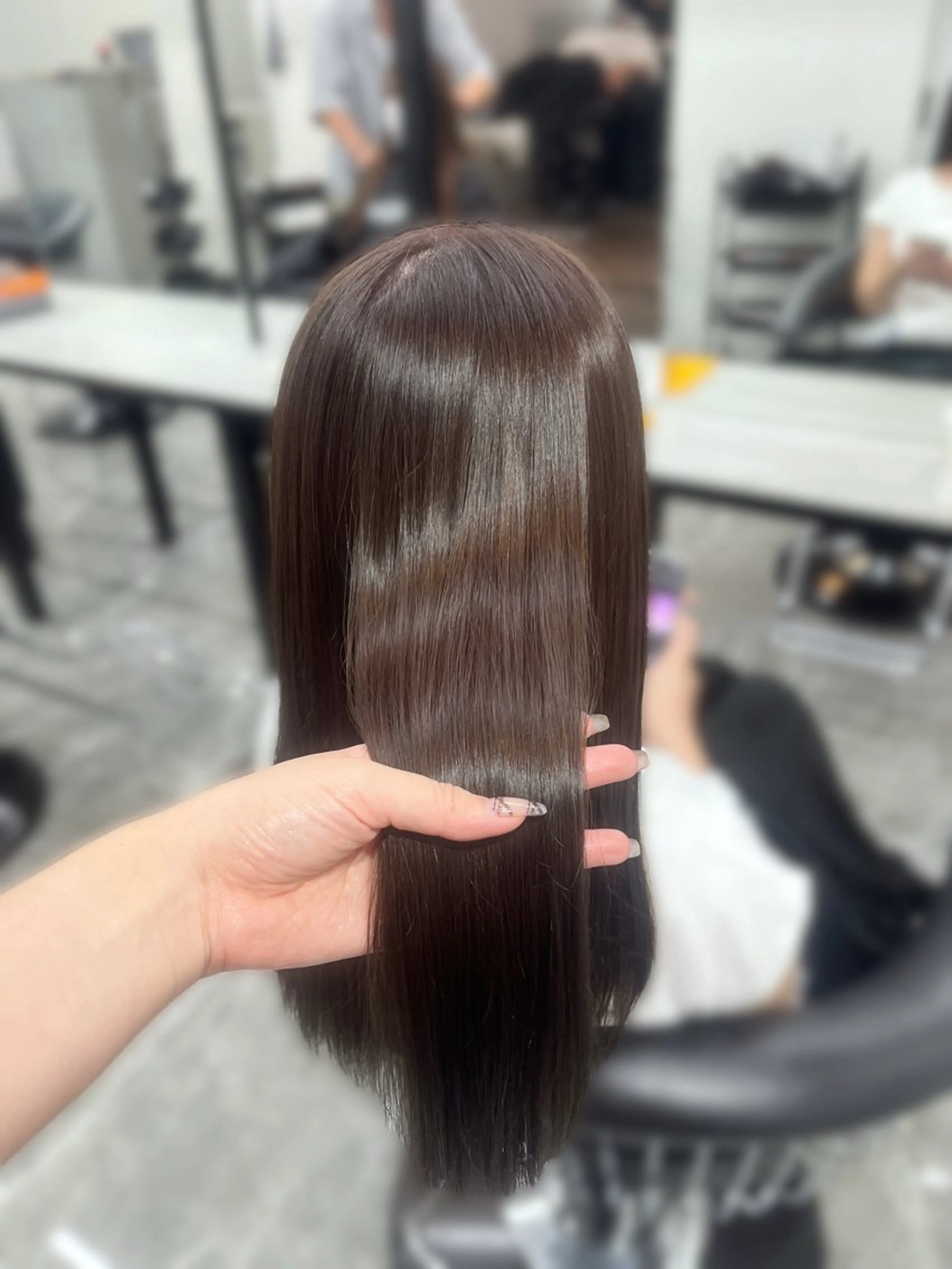 ロング カラー カット ヘアカラー トリートメント 🎀透明感カラー/ yuka🎀のヘアスタイル