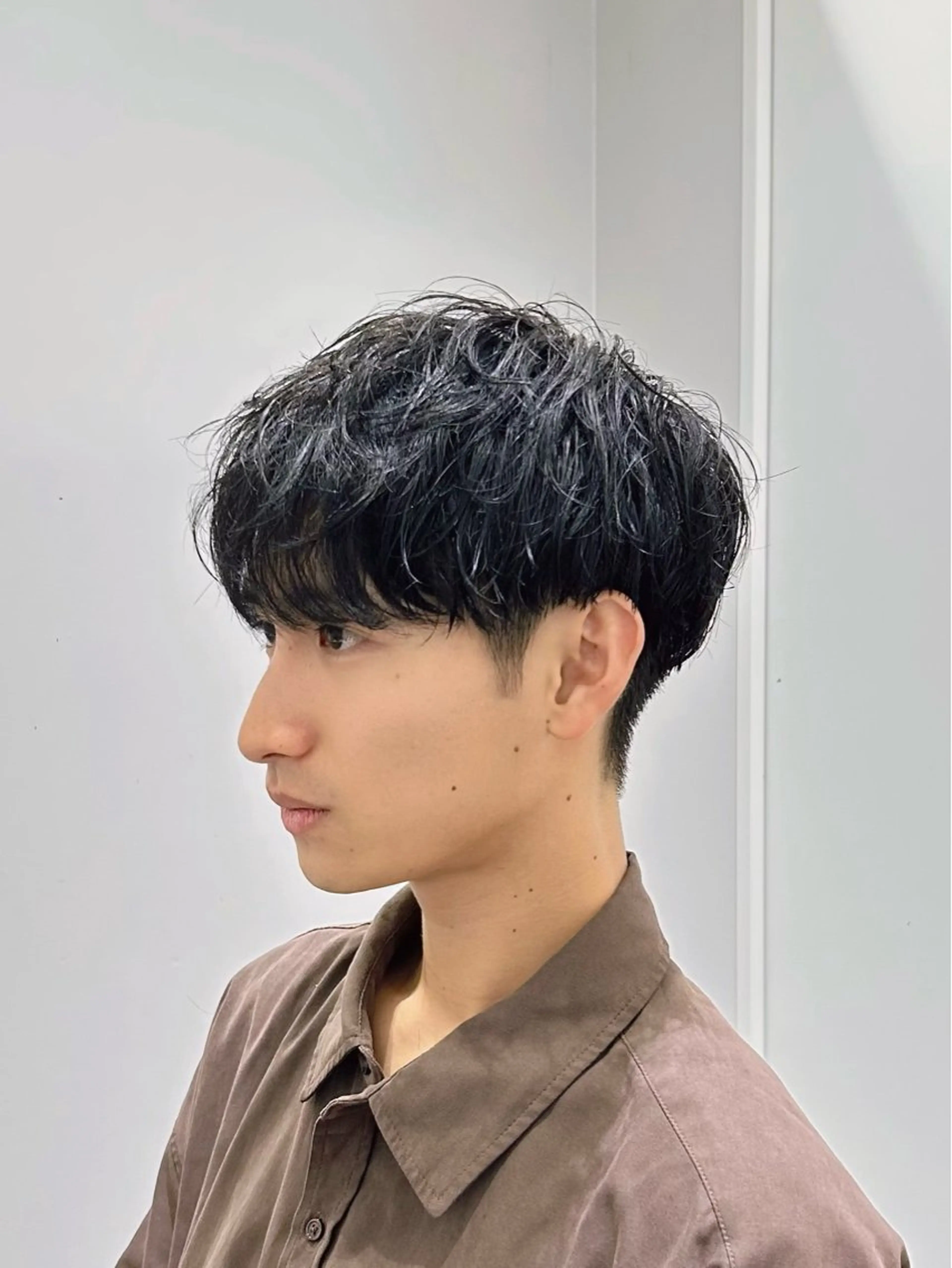 ショート パーマ メンズ calna by ELMO 上ノ井のヘアスタイル