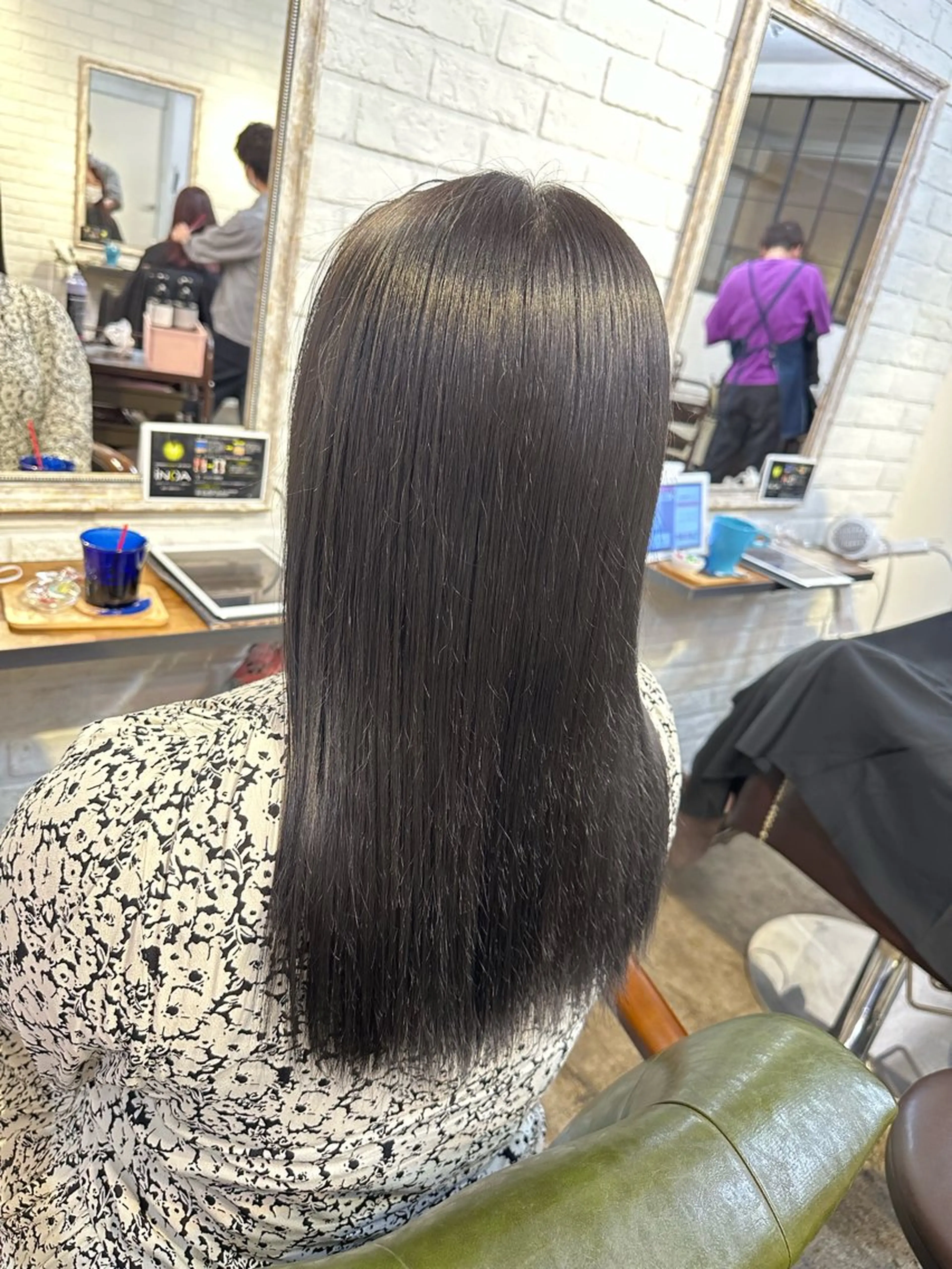 セミロング カラー hair living Liko池袋東口店【ヘアーリビング　リコ】所属・🌱透明感カラー☘️ TOYO🌱のヘアスタイル