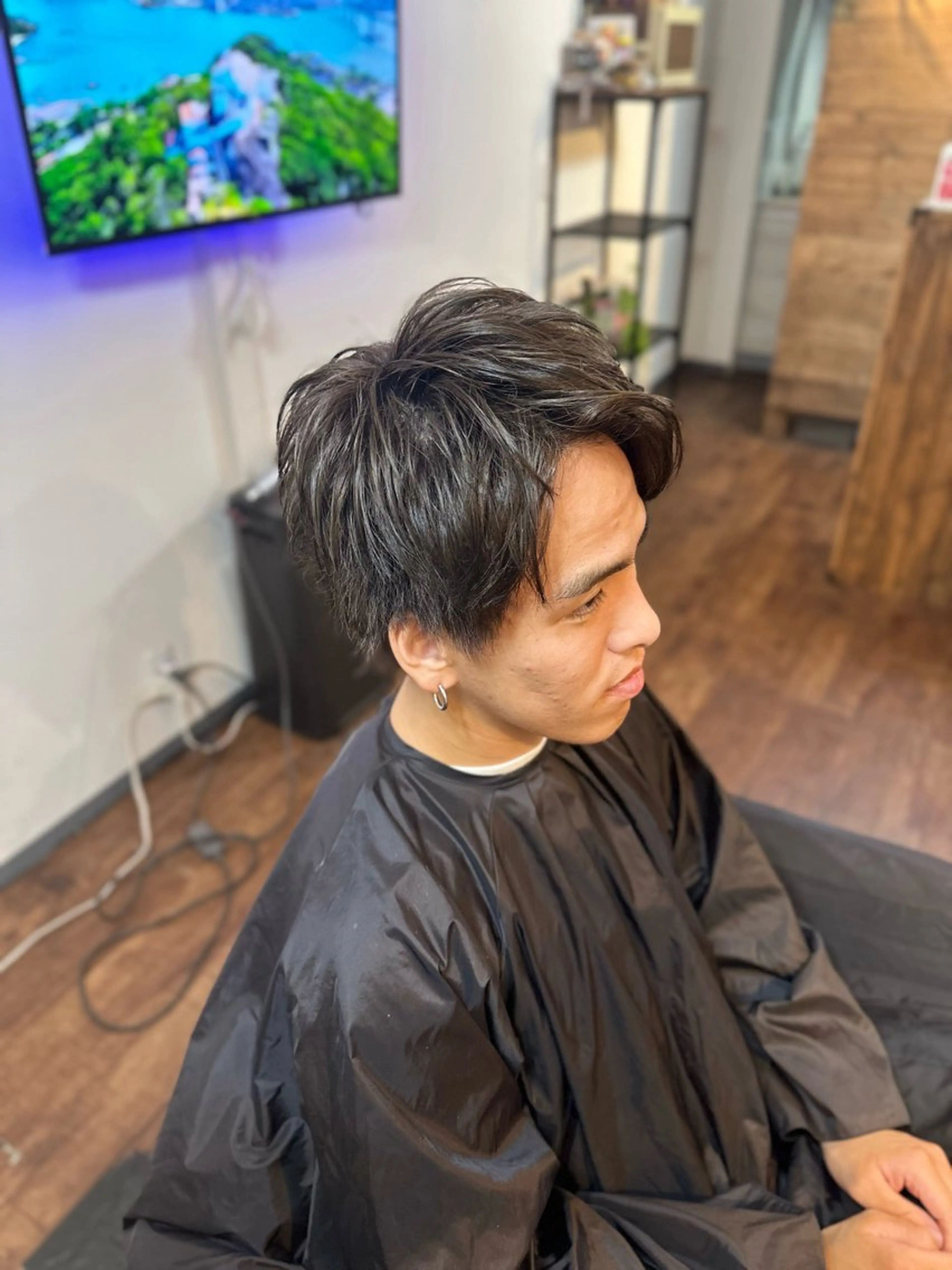 ミディアム カラー メンズ メンズブリーチ ブリーチ グレージュ カット ヘアカラー Luzir⭐︎ GEN⭐︎のヘアスタイル