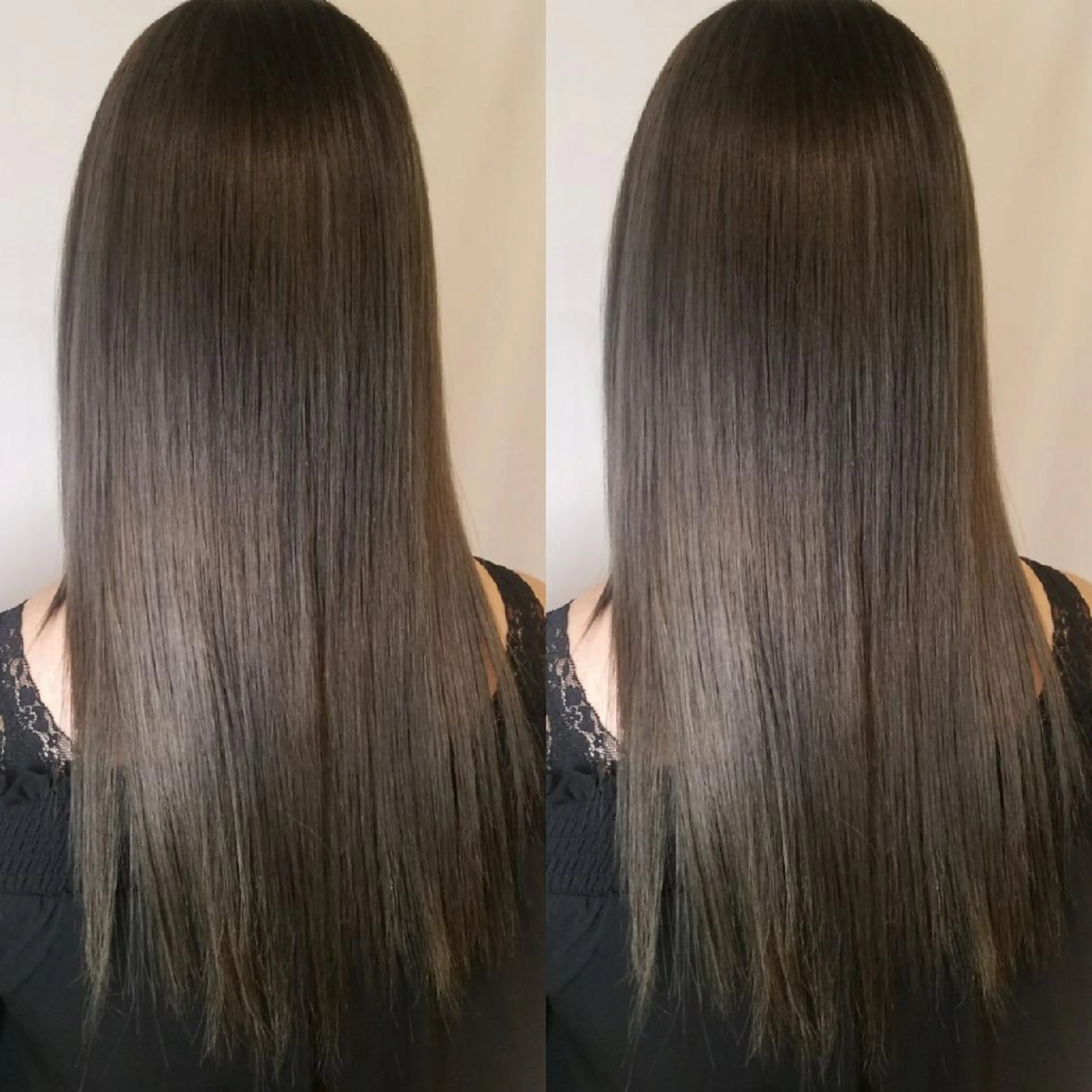 ロング カラー グレージュ トリートメント ヘアカラー トリートメント 美谷添（ミヤゾエ） まどか大人ヘアサロンのヘアスタイル
