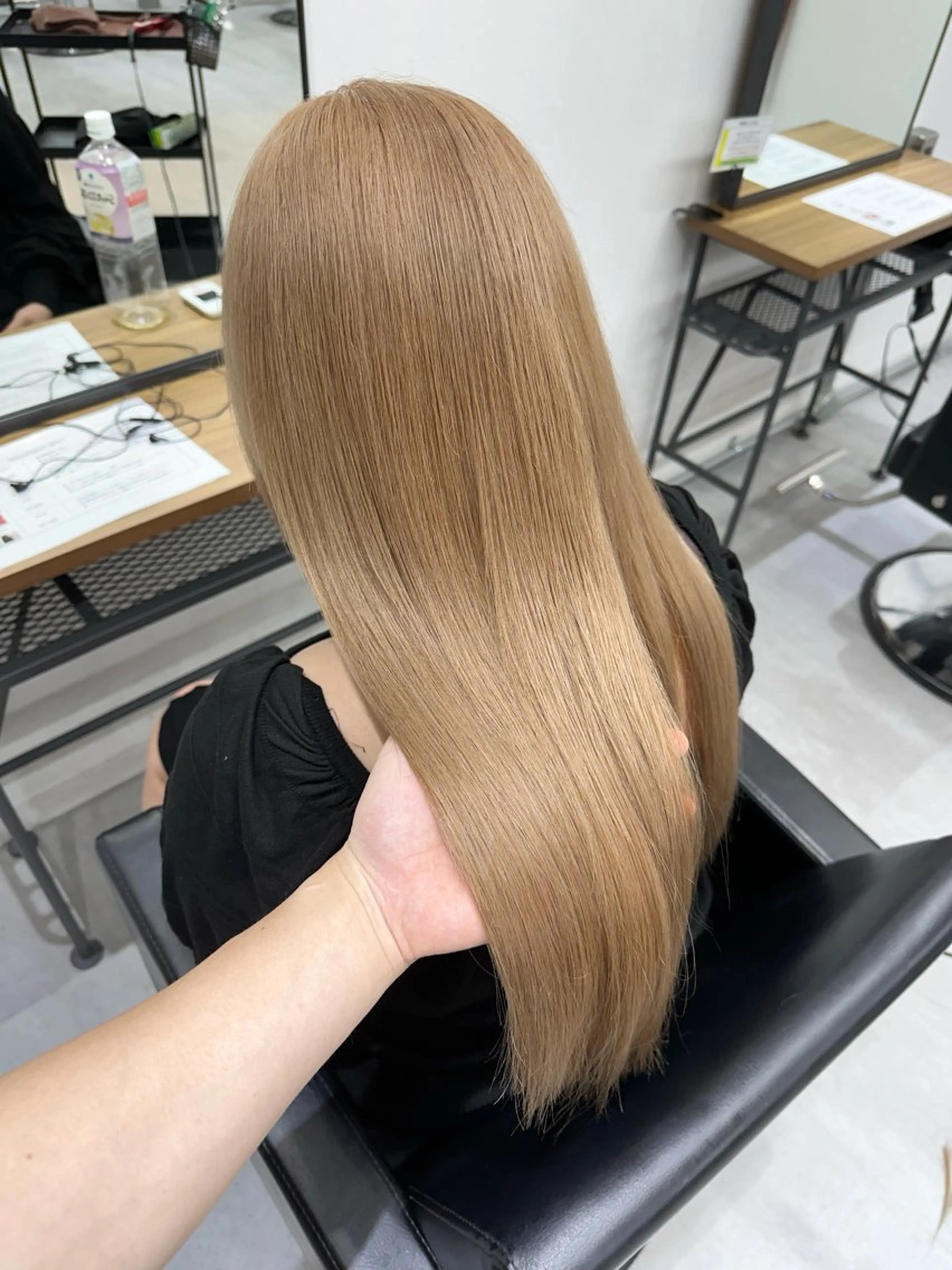 ロング カラー ベージュカラー ダブルカラー KEISUKE🐶 カラー✨エクステのヘアスタイル