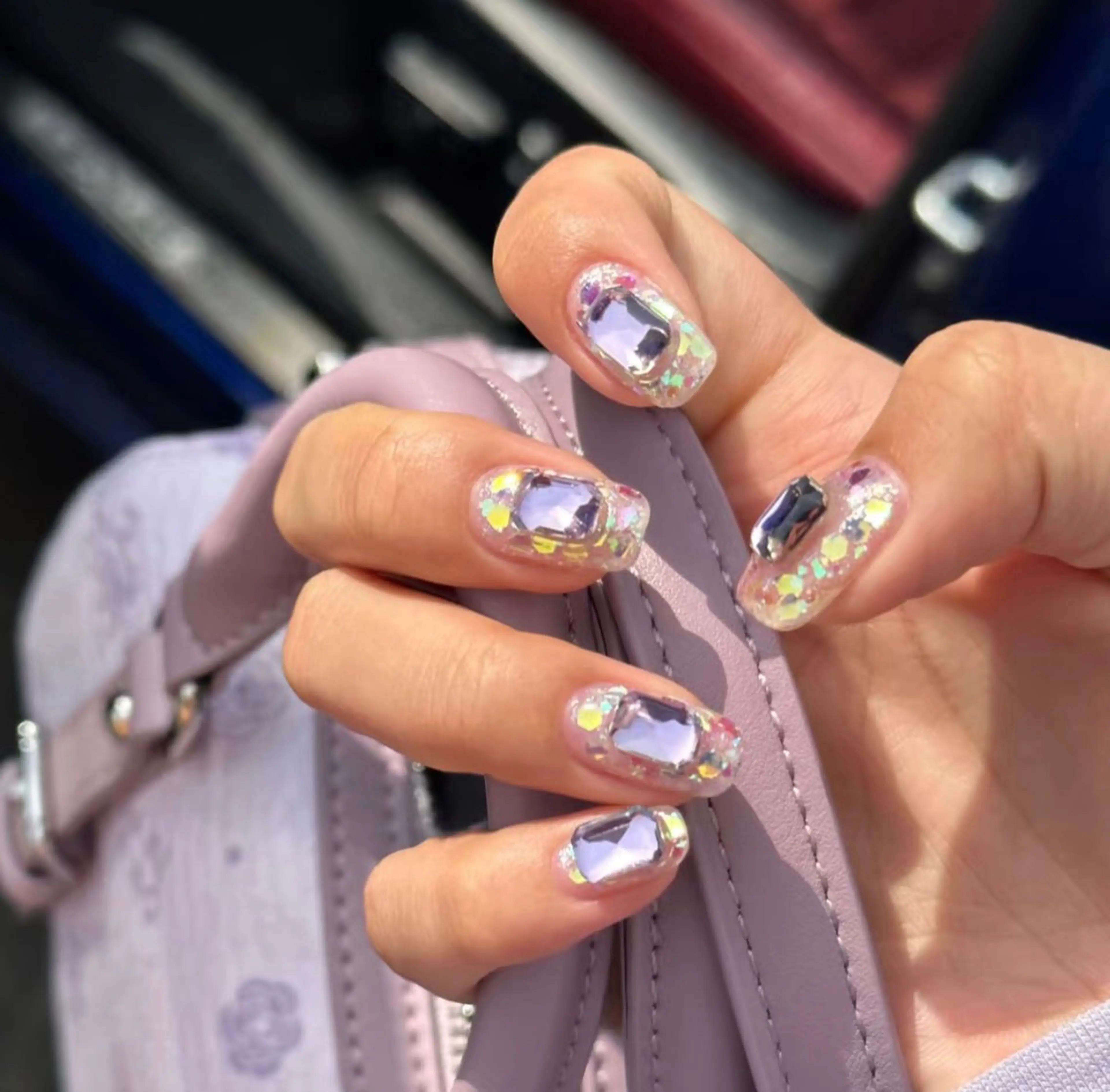 ネイル フレンチネイル ガーリー ガラスフレンチ 韓国ネイル ロングネイル ハンドネイル Venus nail チップ長さだし専門店のネイルデザイン