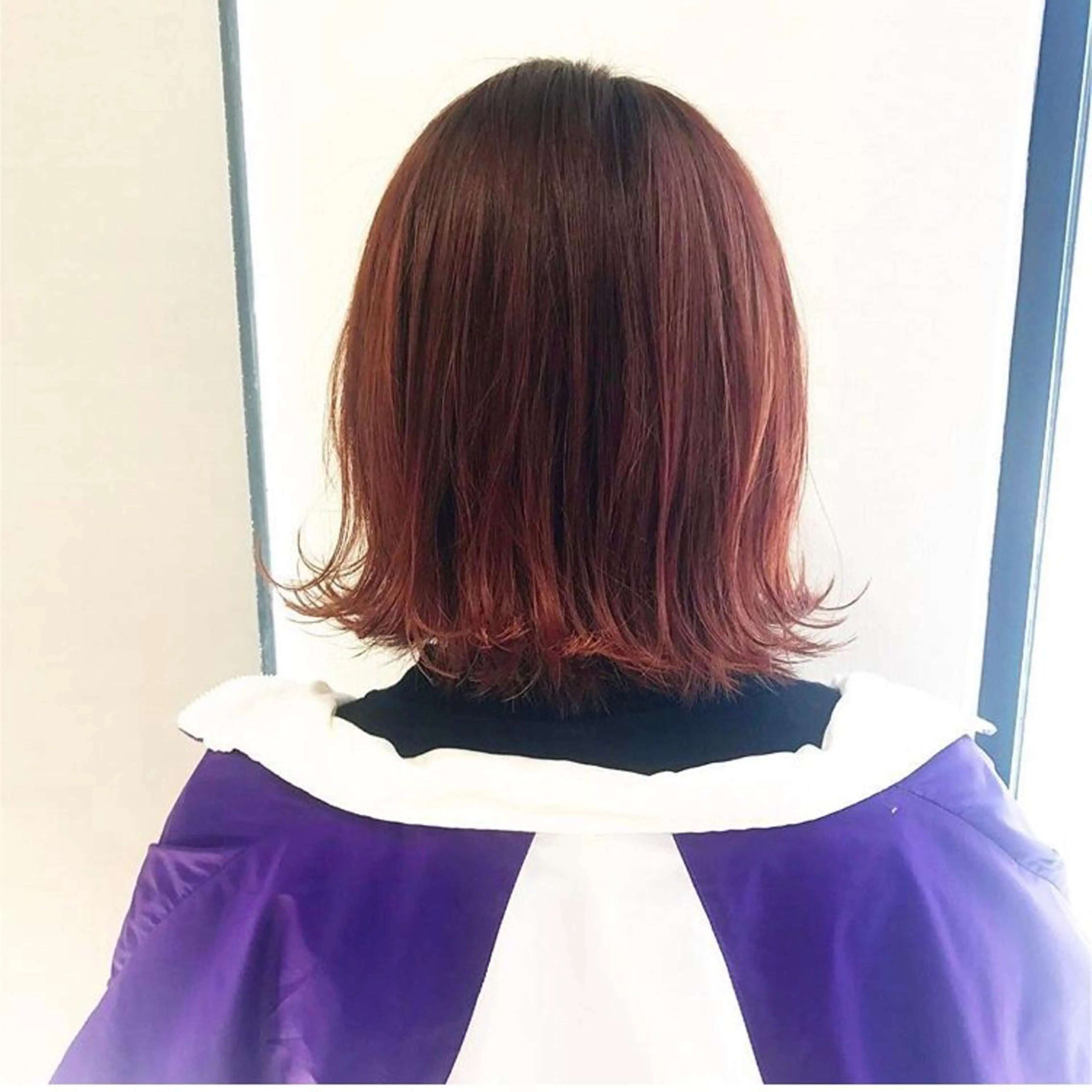 ショート カラー オレンジ ピンクカラー ヘアカラー 高木 麻知子のヘアスタイル