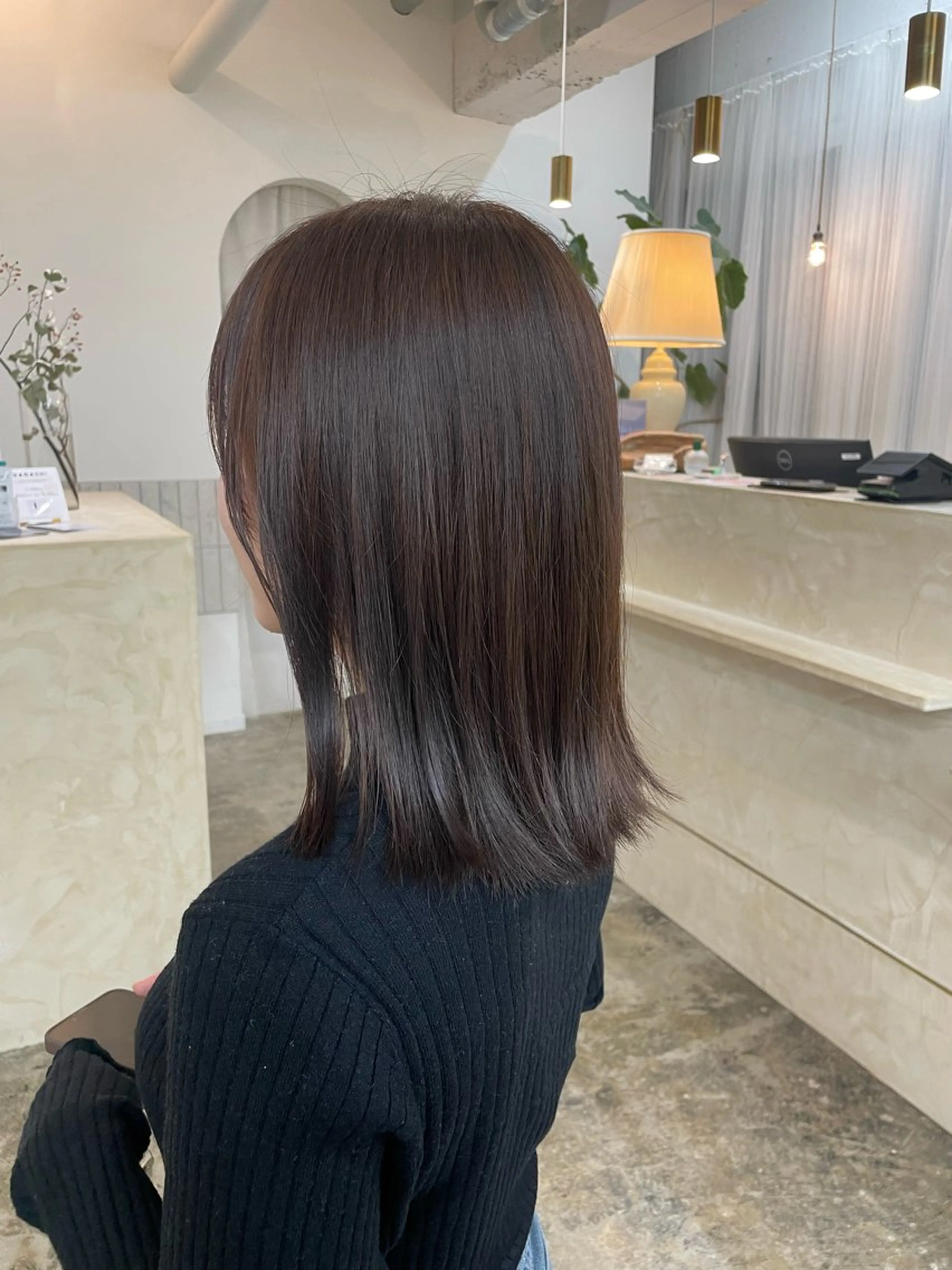 ミディアム カラー ヘアカラー Terve.竹内 視咲のヘアスタイル