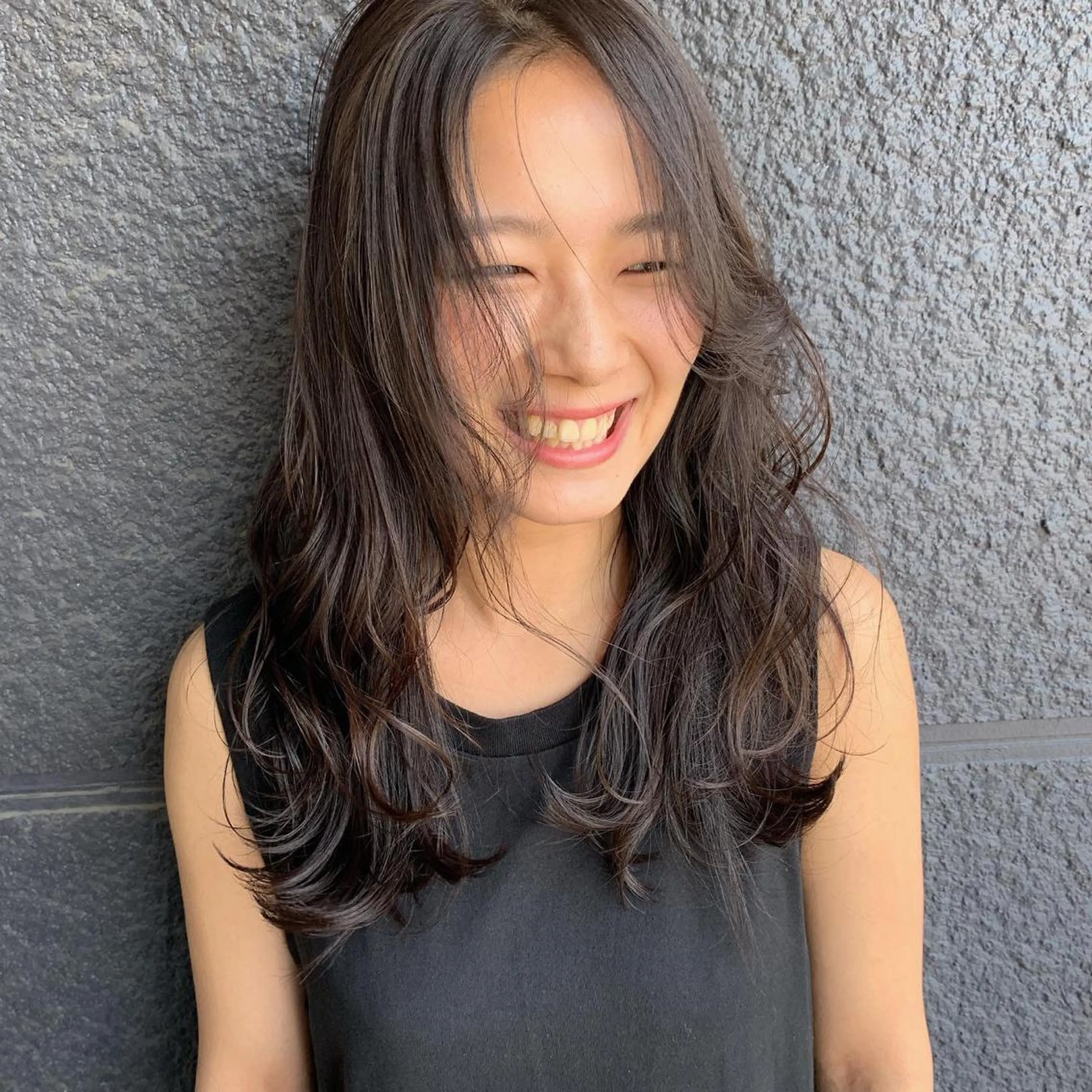 ロング カラー グレージュ カット ヘアカラー トリートメント newi 京橋 【yuuki】のヘアスタイル