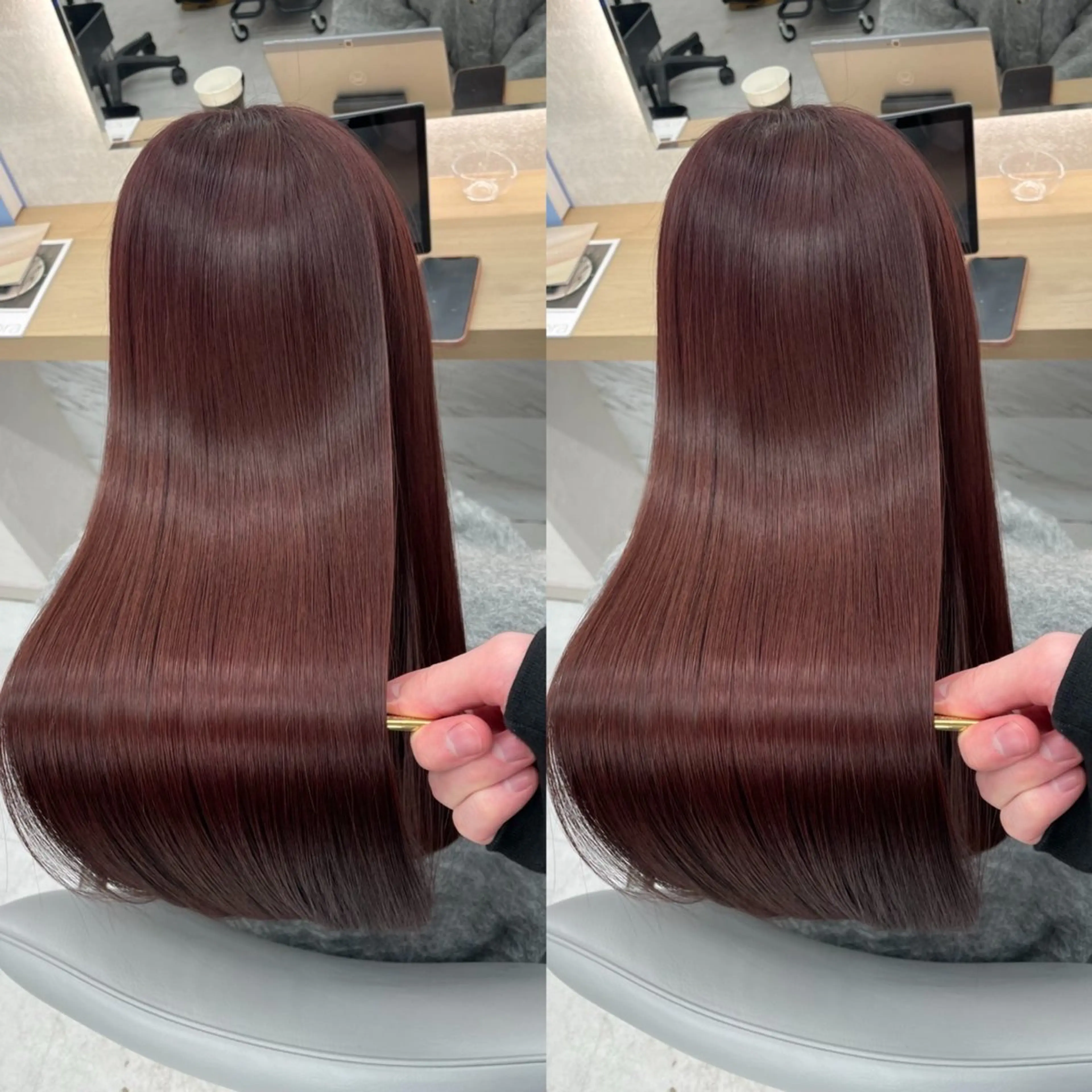 💗美髪コース💗カット＋ケアカラー＋縮毛矯正＋髪質改善ULTOWA✨の写真