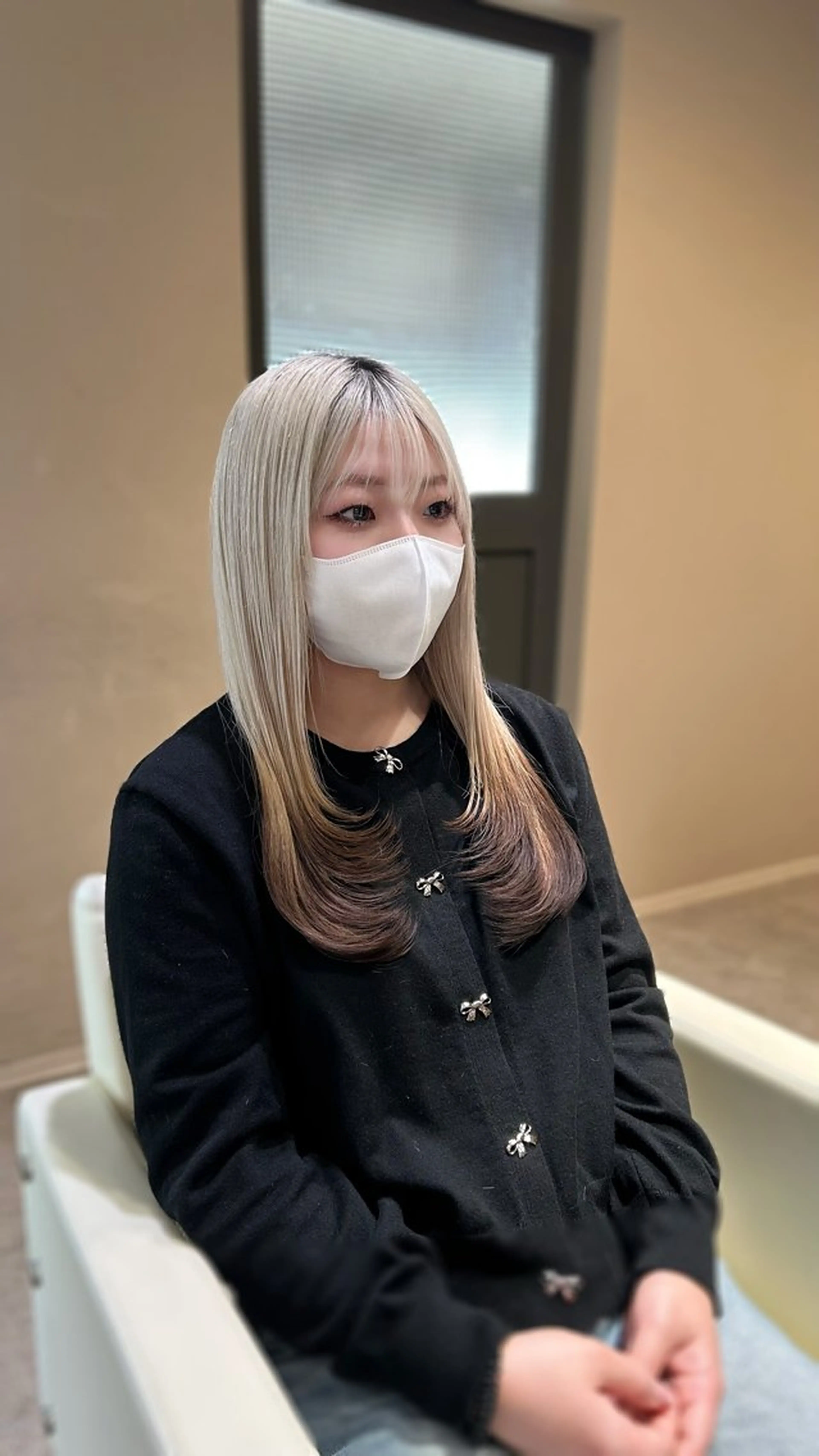 ロング レイヤーカット 谷 亜澄のヘアスタイル