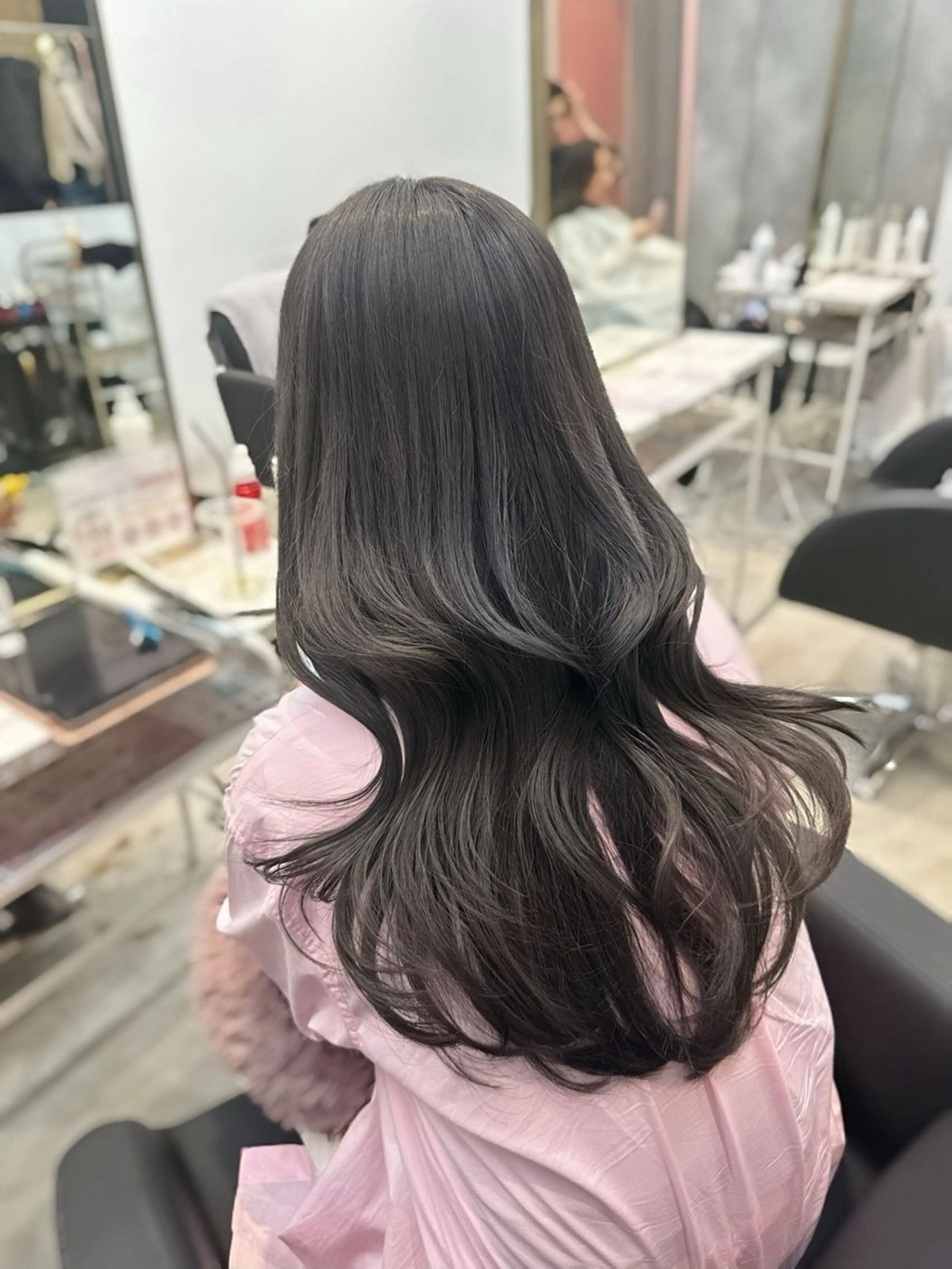 ロング カラー 顔周り似合わせ・巻け るレイヤー水谷航大のヘアスタイル