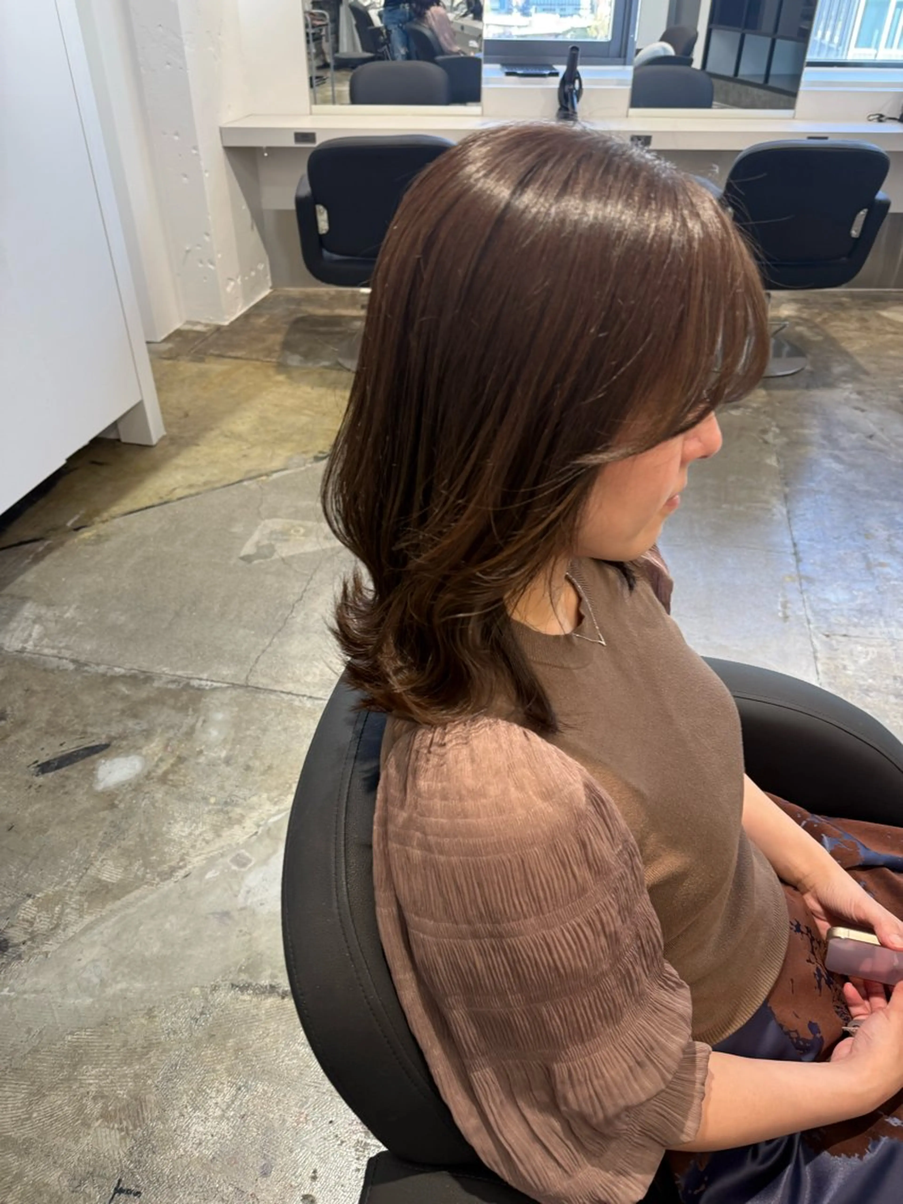 ミディアム カラー カット ヘアカラー トリートメント 髪質改善/艶カラー /梅田/菅野🌟のヘアスタイル