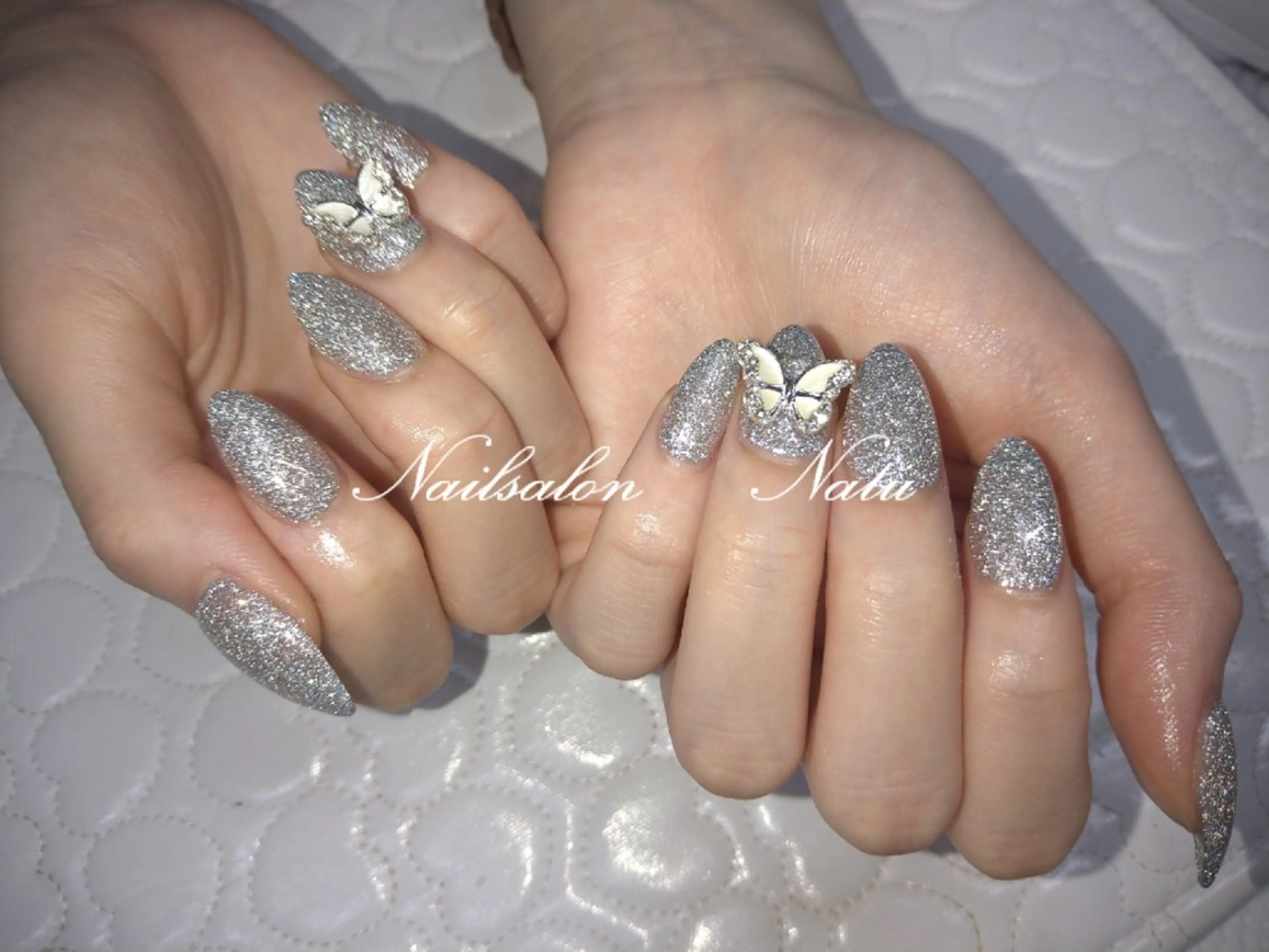 ネイル 長さ出し フラッシュネイル ショートネイル nailsalon　 Natuのネイルデザイン