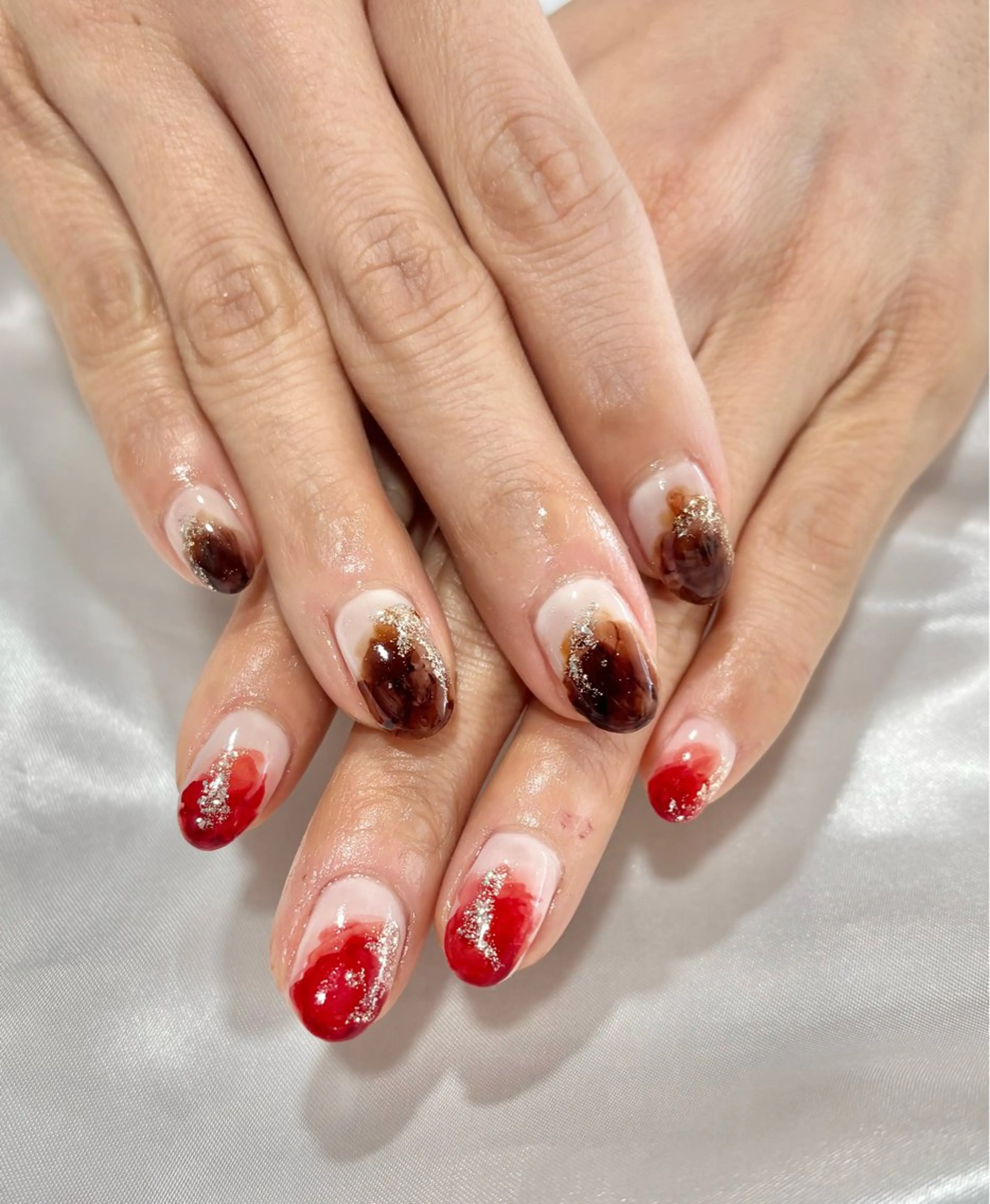 ネイル ラメ(グリッター) 持ち込み ハンドネイル nailsister まゆのネイルデザイン