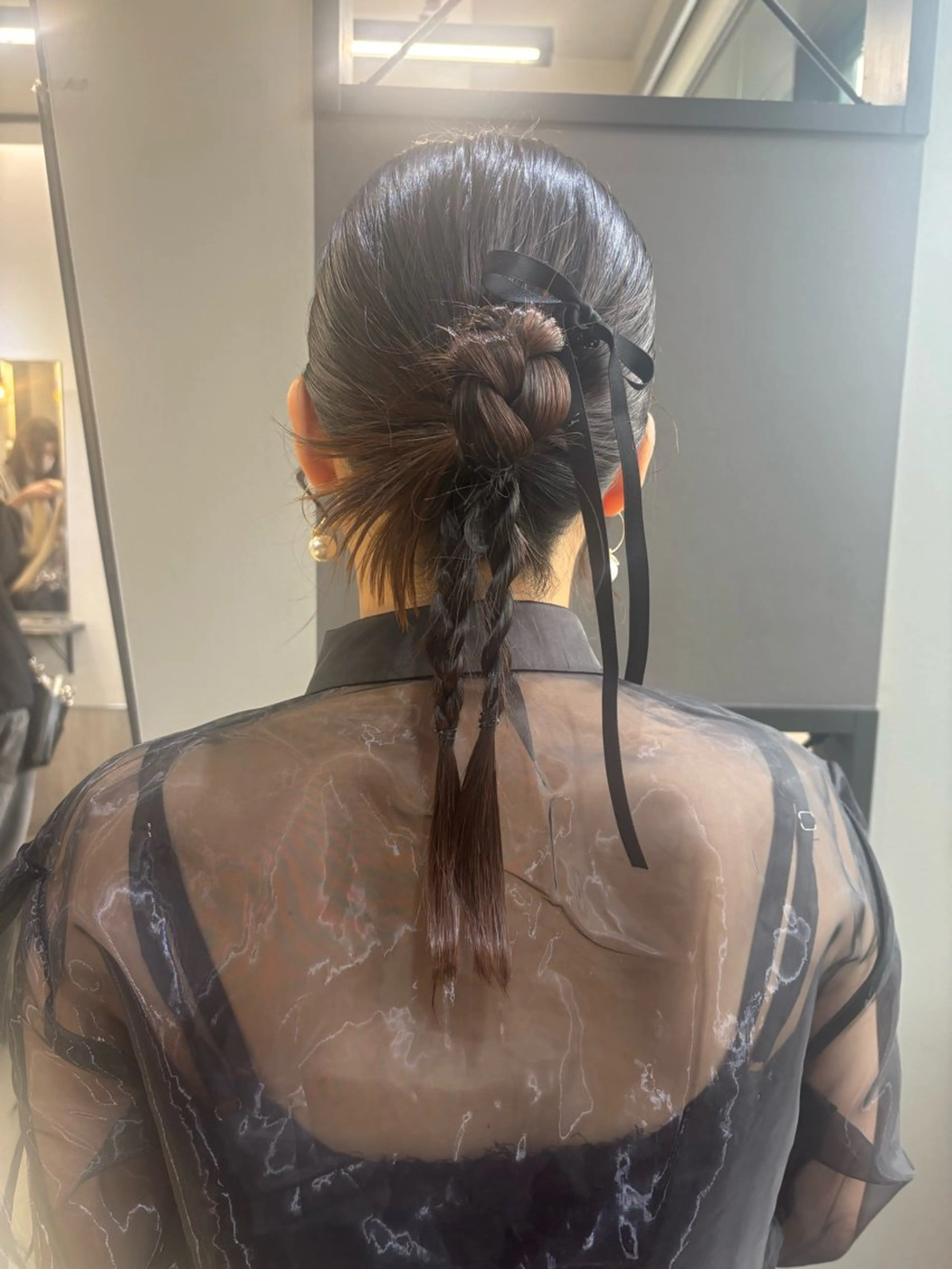 ヘアアレンジ カット ヘアセット ブリーチなしWカラー ヘアセット菜希のヘアスタイル