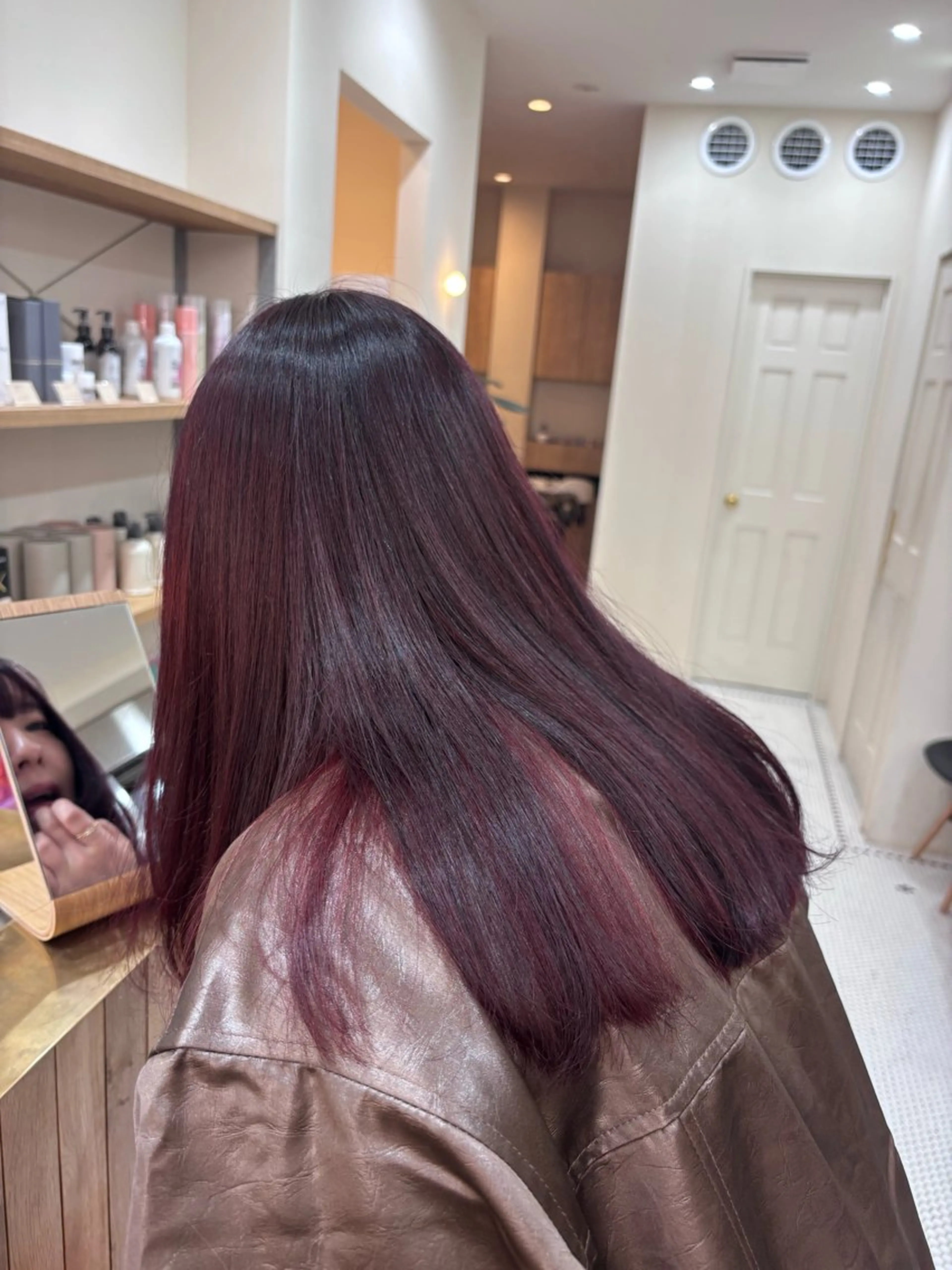 ロング カラー ヘアカラー トリートメント よこやま なぎさのヘアスタイル