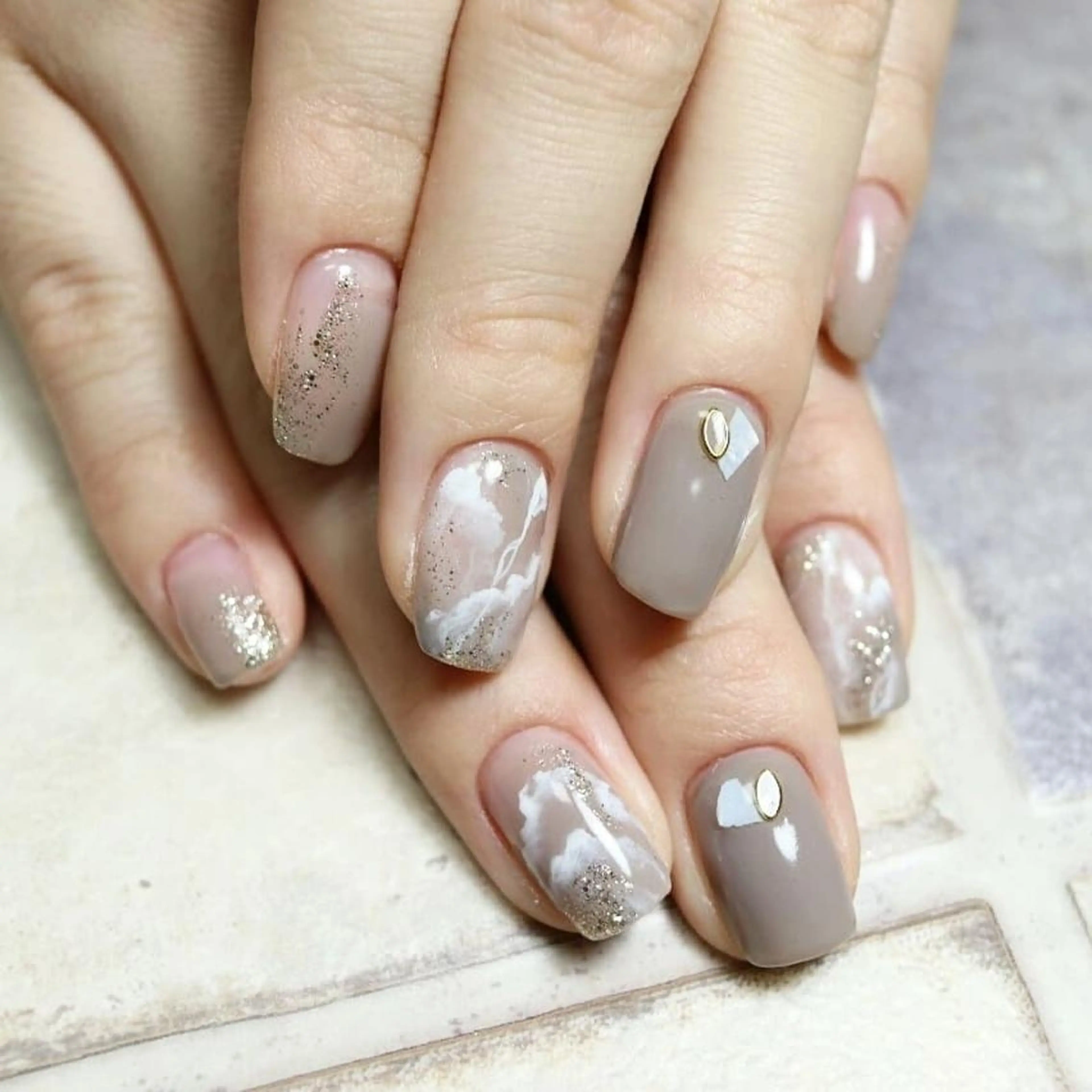 ネイル ニュアンスネイル オフィスネイル esplendor  小野寺のネイルデザイン