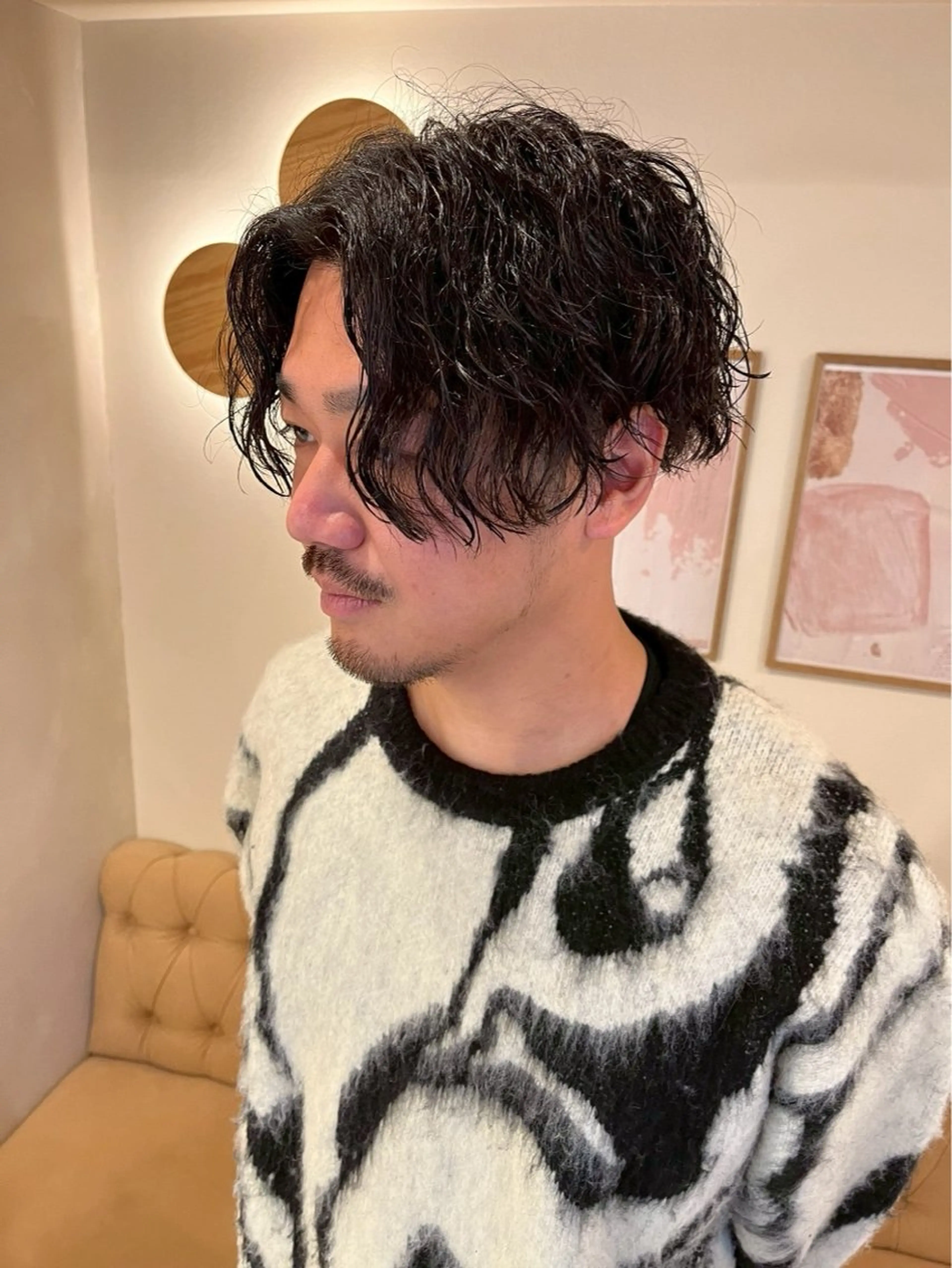 パーマ メンズ rino/カット/ ショート／名古屋のヘアスタイル