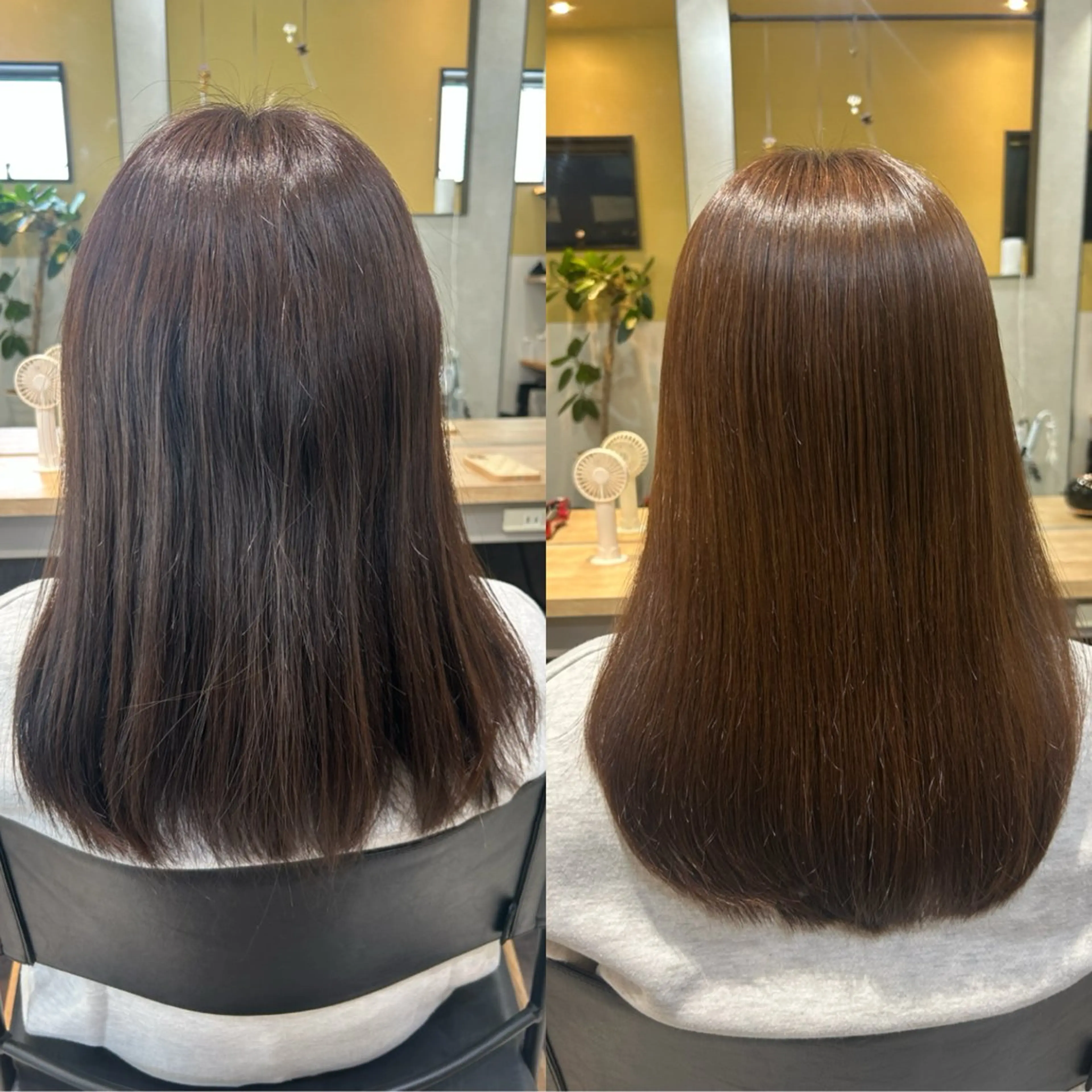 セミロング パーマ 髪質改善 ストレートパーマ カット 縮毛矯正 トリートメント hub hair レイヤー/透明感のヘアスタイル