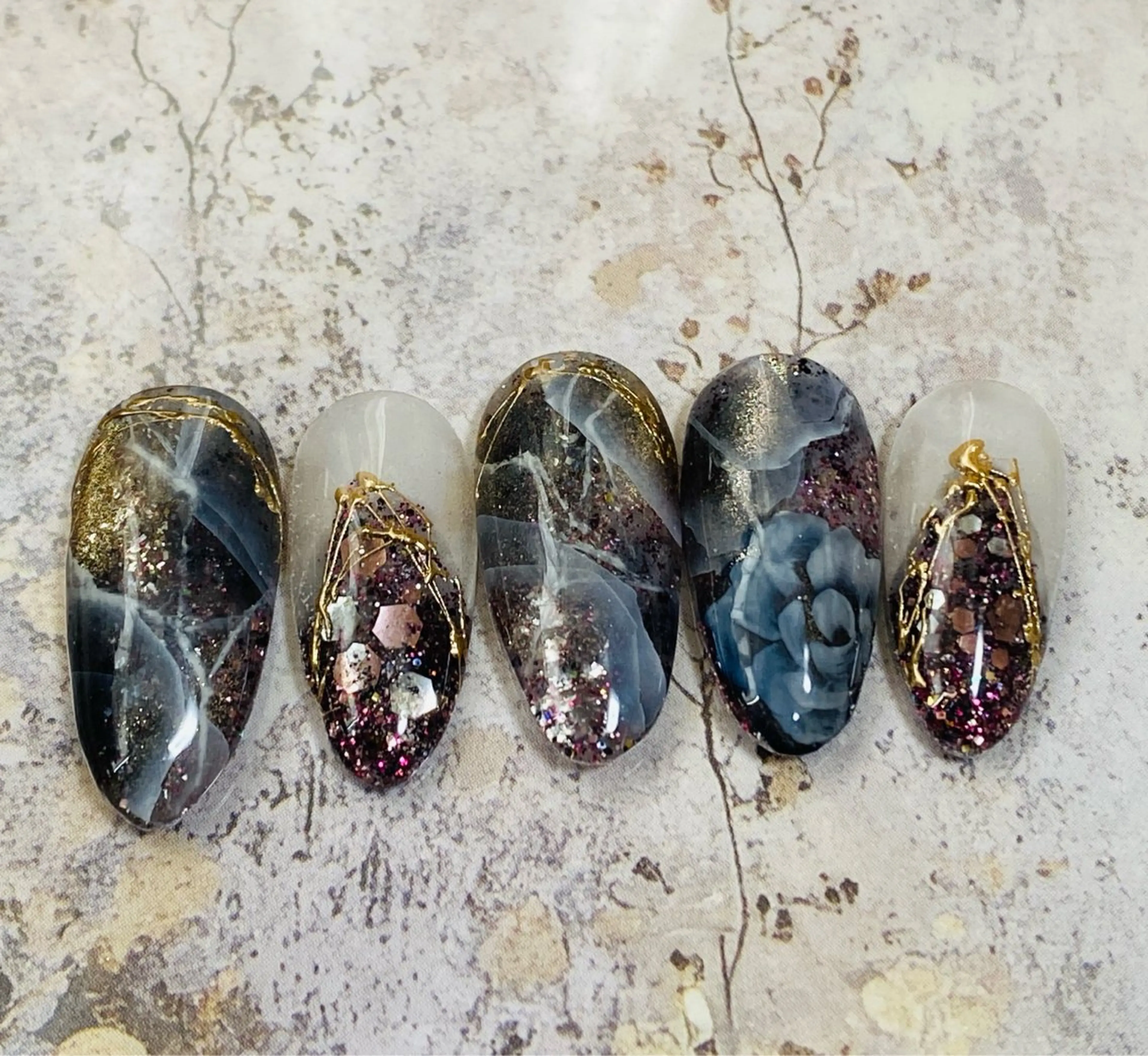 ネイル アートネイル 自宅ネイルサロン ♦️nuance♦️のネイルデザイン