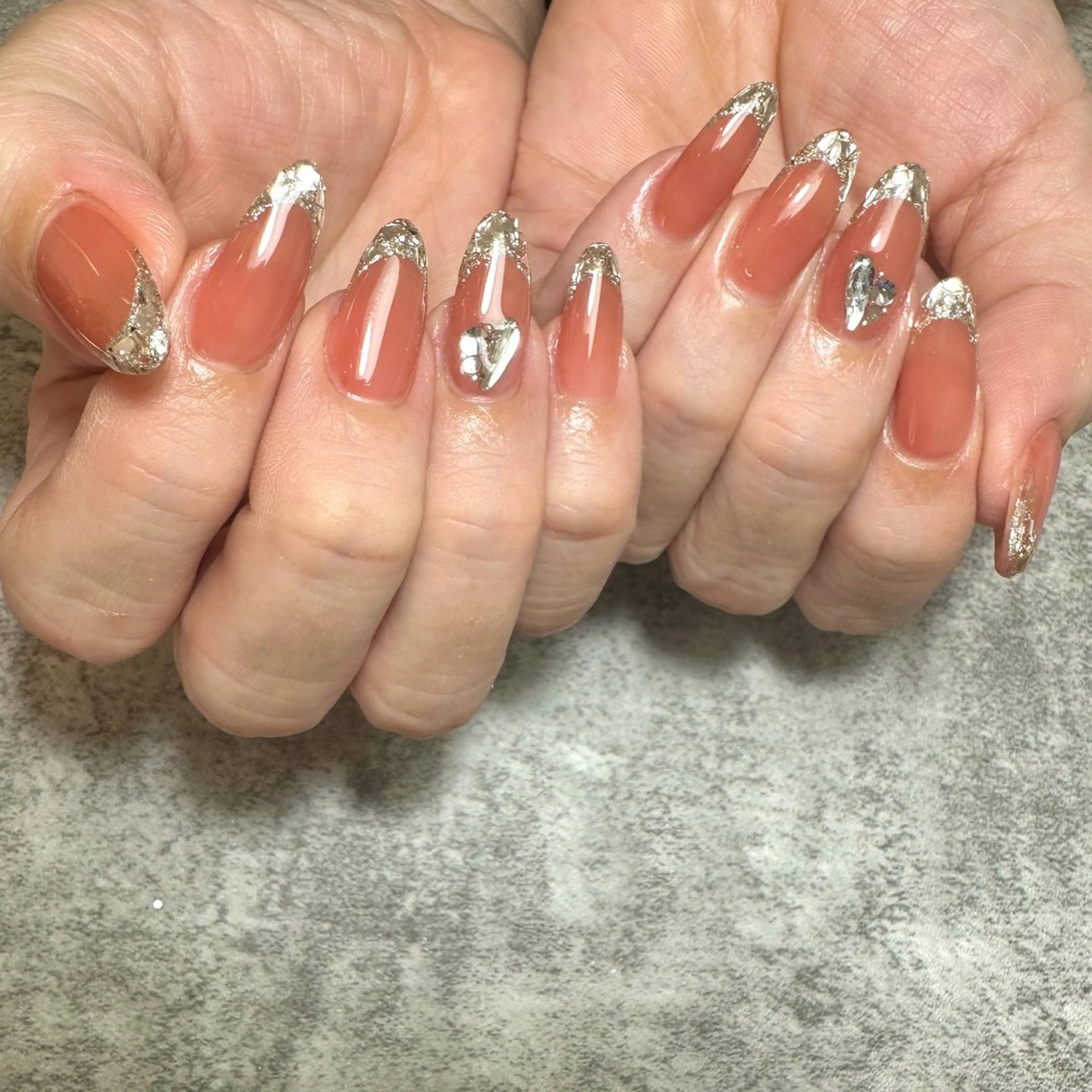 ネイル フレンチネイル ガラスフレンチ Mii nailのネイルデザイン